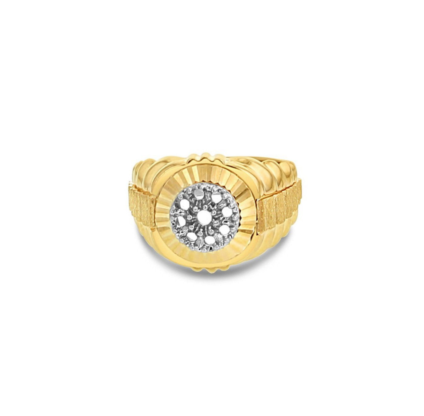 Presidential Style Cluster Ring Setting - Elegant & Timeless Jewelry for Weddings, Anniversaries & Special Occasions