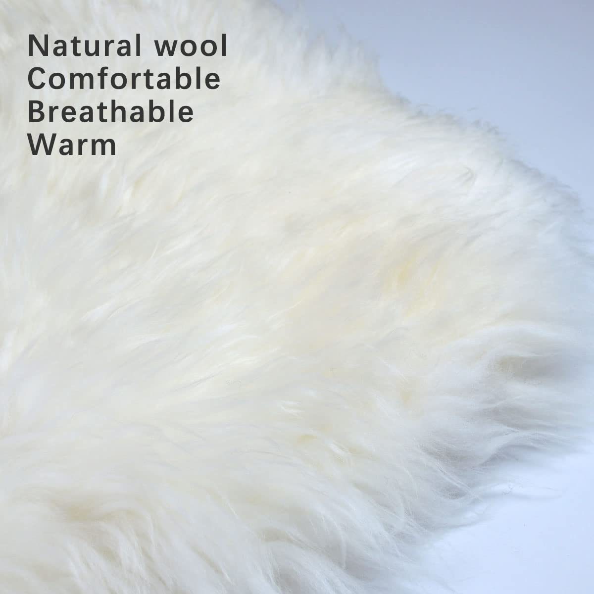 Gracefur Genuine Sheepskin Car Seat Covers - Fluffy Long Wool, Airbag-Safe & Easy Installation, Universal Fit for Cars, SUVs, Trucks, Vans & RVs (White) | Premium Comfort for Winter Driving & Long Road Trips