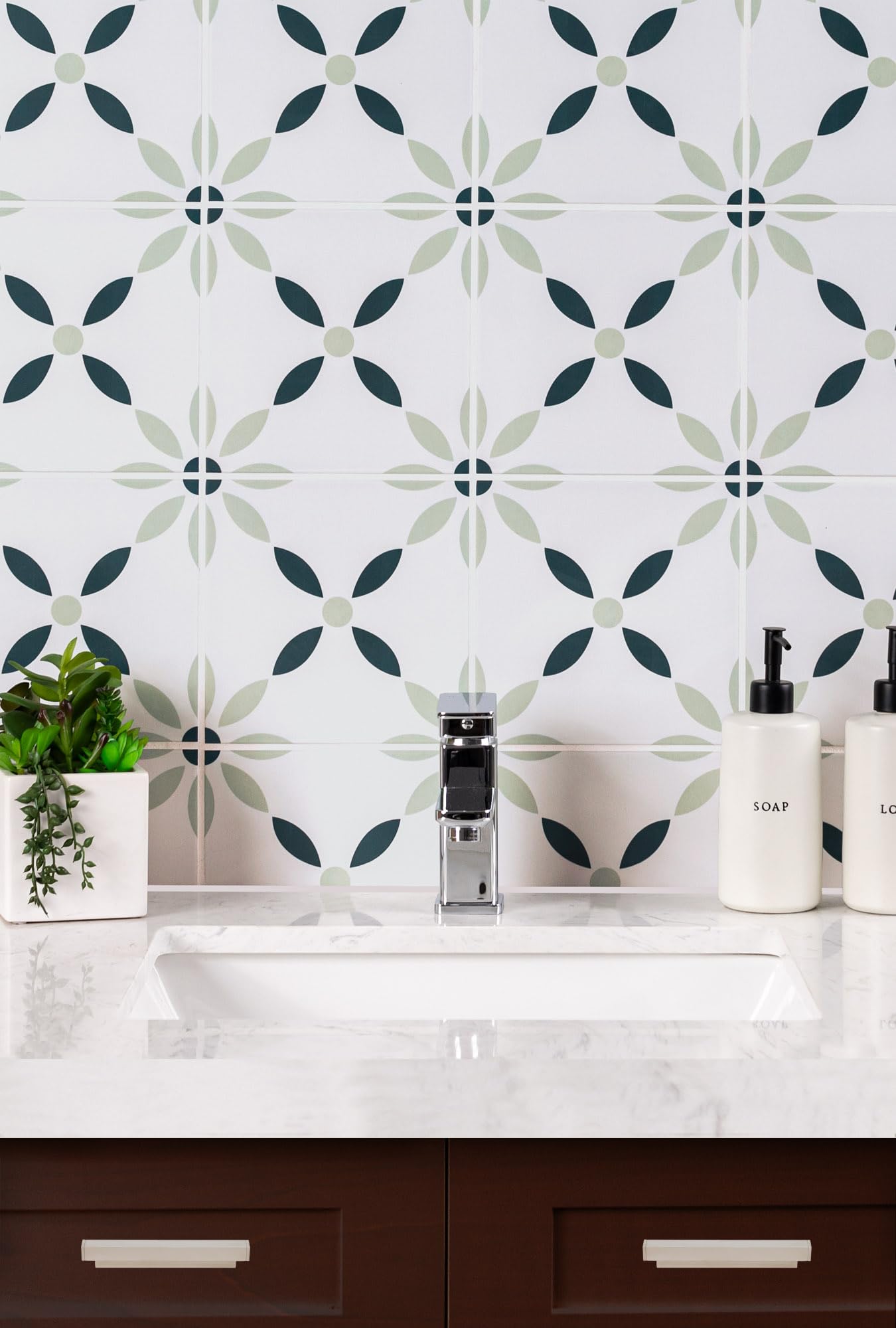 MSI Greta 8x8 Inch Encaustic Matte Porcelain Tile - Waterproof Floor & Wall Tile for Bathroom, Kitchen Backsplash, Shower, and Accent Wall - Perfect for Modern Home Decor, Commercial Spaces & DIY Projects