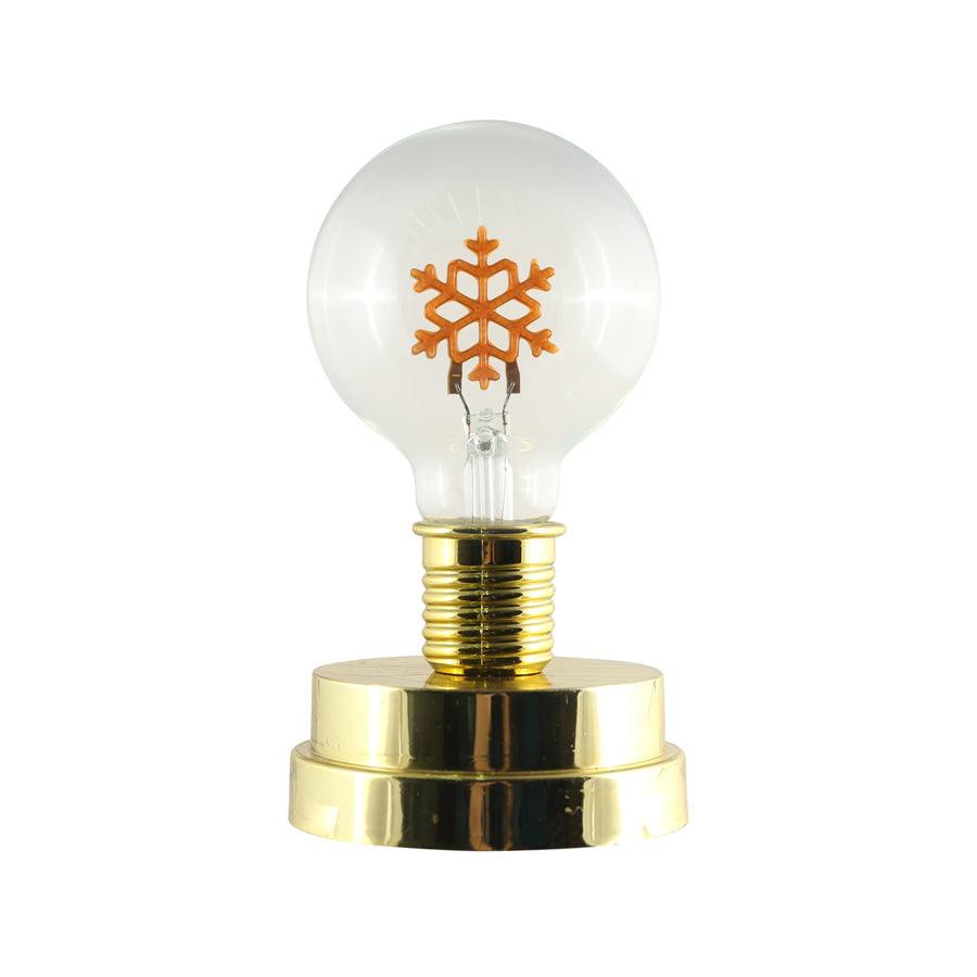 TRENDECOR Vintage LED Filament Bulb - Snowflake Design, E26 Base, 4W Warm White 2700K, Dimmable Edison Light Bulb for Christmas Decor, Bedroom, Living Room, Cafe Lighting