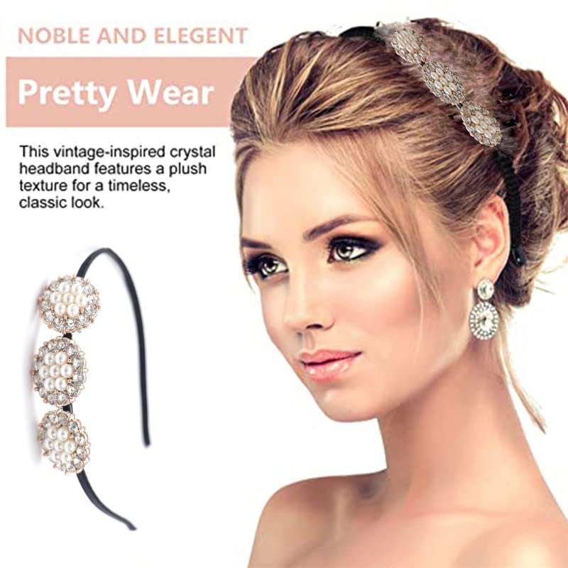 Honbon Crown Tiara Hairband for Girls - Birthday Princess Tiara, Rakhi & Friendship Day Gift, Stylish Hair Accessories for Women & Kids (2-Pack) - Perfect for Birthday Parties, Weddings & Special Occasions