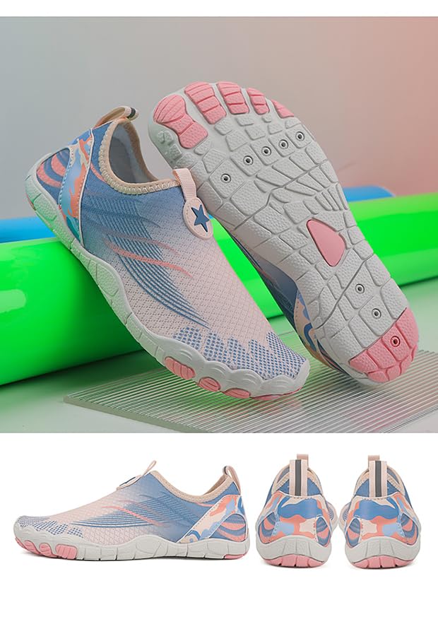 **Women's & Men's Quick-Dry Water Shoes - Barefoot Aqua Socks for Swimming, Beach, Surf, Yoga & Outdoor Activities | Slip-On Soft Comfort for Pool, Walking & Sports**