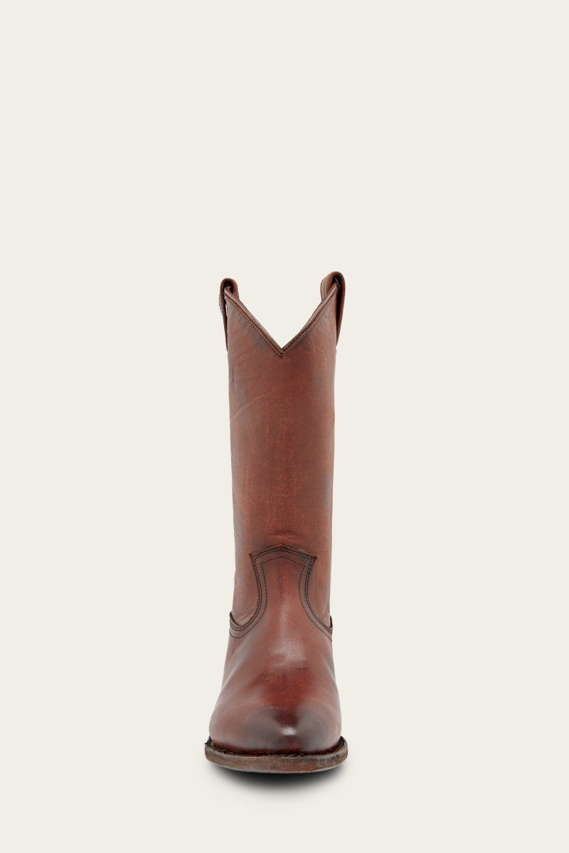 Billy Pull On Cognac Leather Boots for Men - Comfortable & Stylish Casual & Work Boots - Perfect for Outdoor, Hiking & Daily Wear