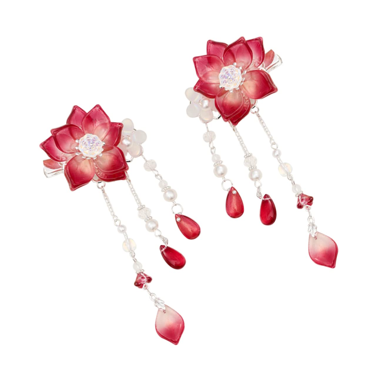 Minkissy Vintage Flower Hairpin - Crystal Hair Clip for Kids, Girls Hair Accessories, Kimono Hair Decor - Perfect for Weddings, Parties, and Special Occasions