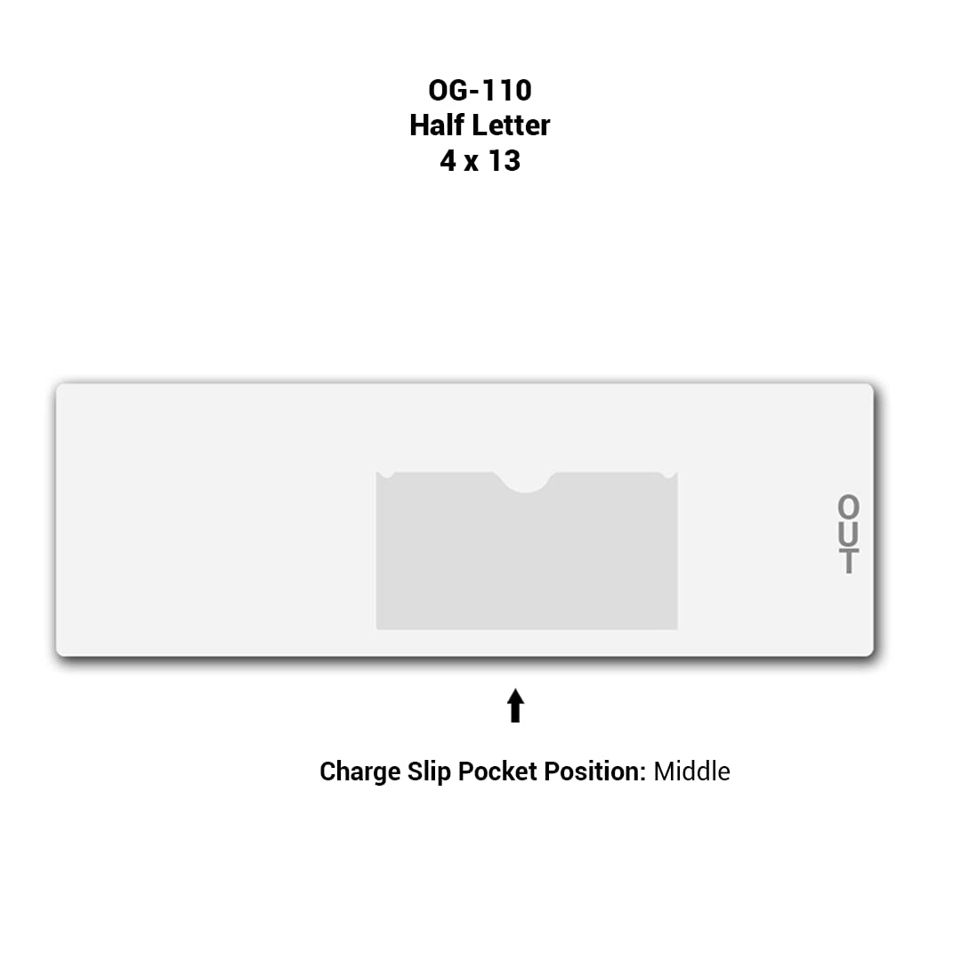 Economy Vinyl Outguides with Charge Out Slip Pocket - Letter Size 4