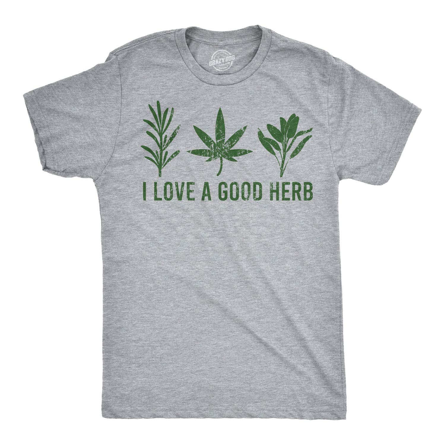 Funny Men's 'I Love A Good Herb' T-Shirt - 420 Marijuana Cooking Graphic Tee - Perfect for Stoner Gifts & Cannabis Enthusiast Outfits