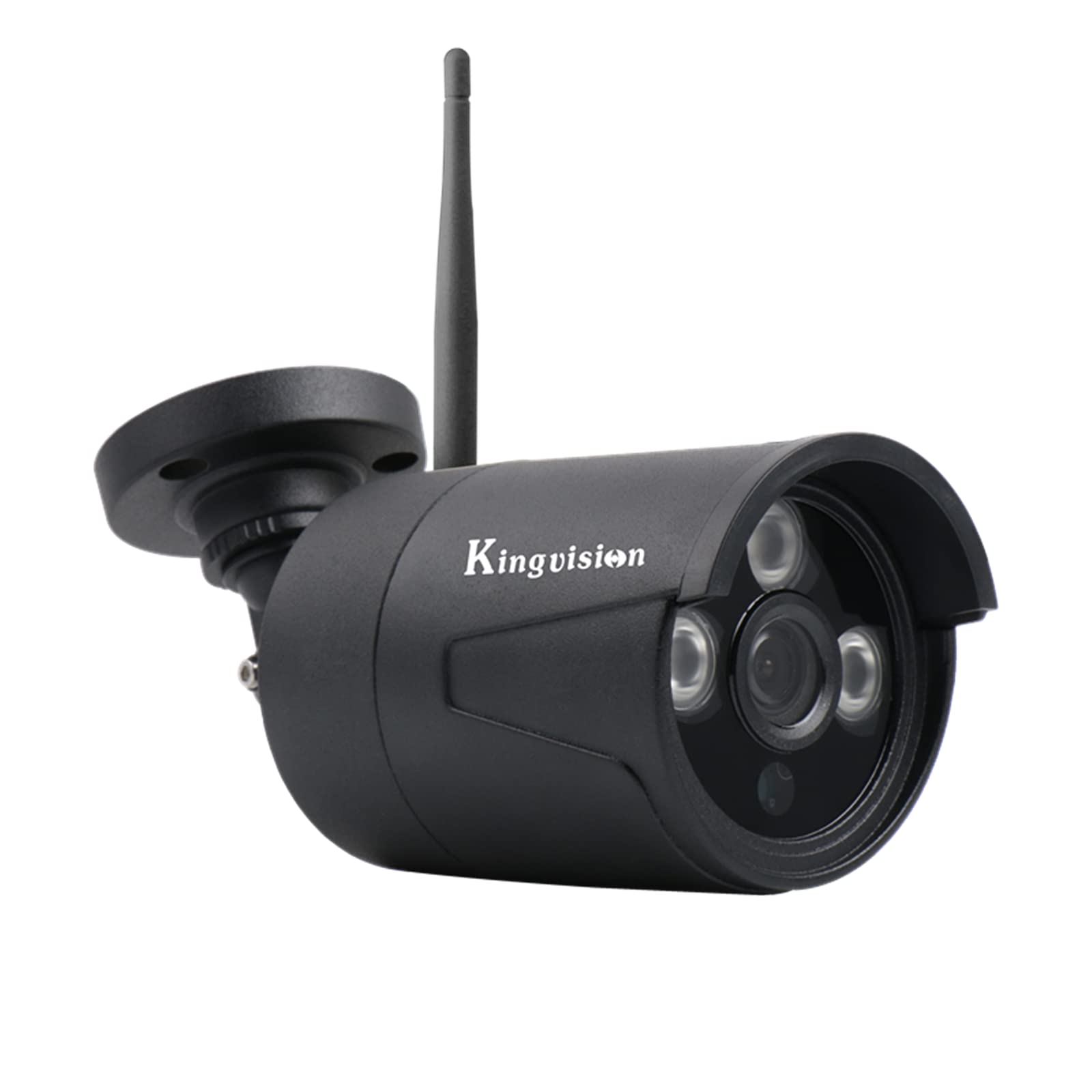 Kingvision 1080P WiFi Wireless Bullet Security Camera - Compatible with NVR Systems, Night Vision & Weatherproof (Black) - Ideal for Home Security, Business Surveillance & Outdoor Monitoring