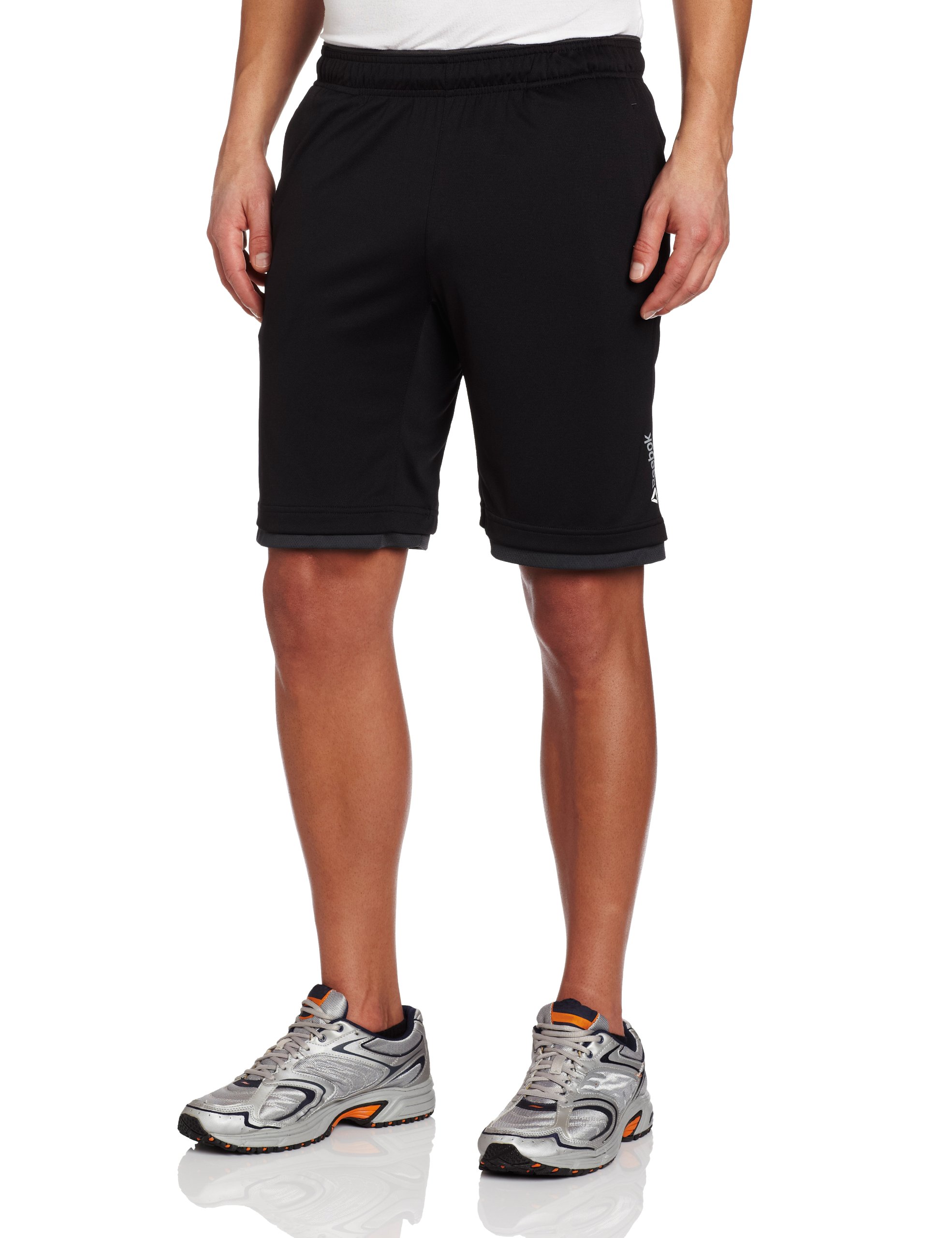 Reebok Men's Knit Athletic Shorts - Lightweight Breathable Running & Gym Workout Shorts for Men