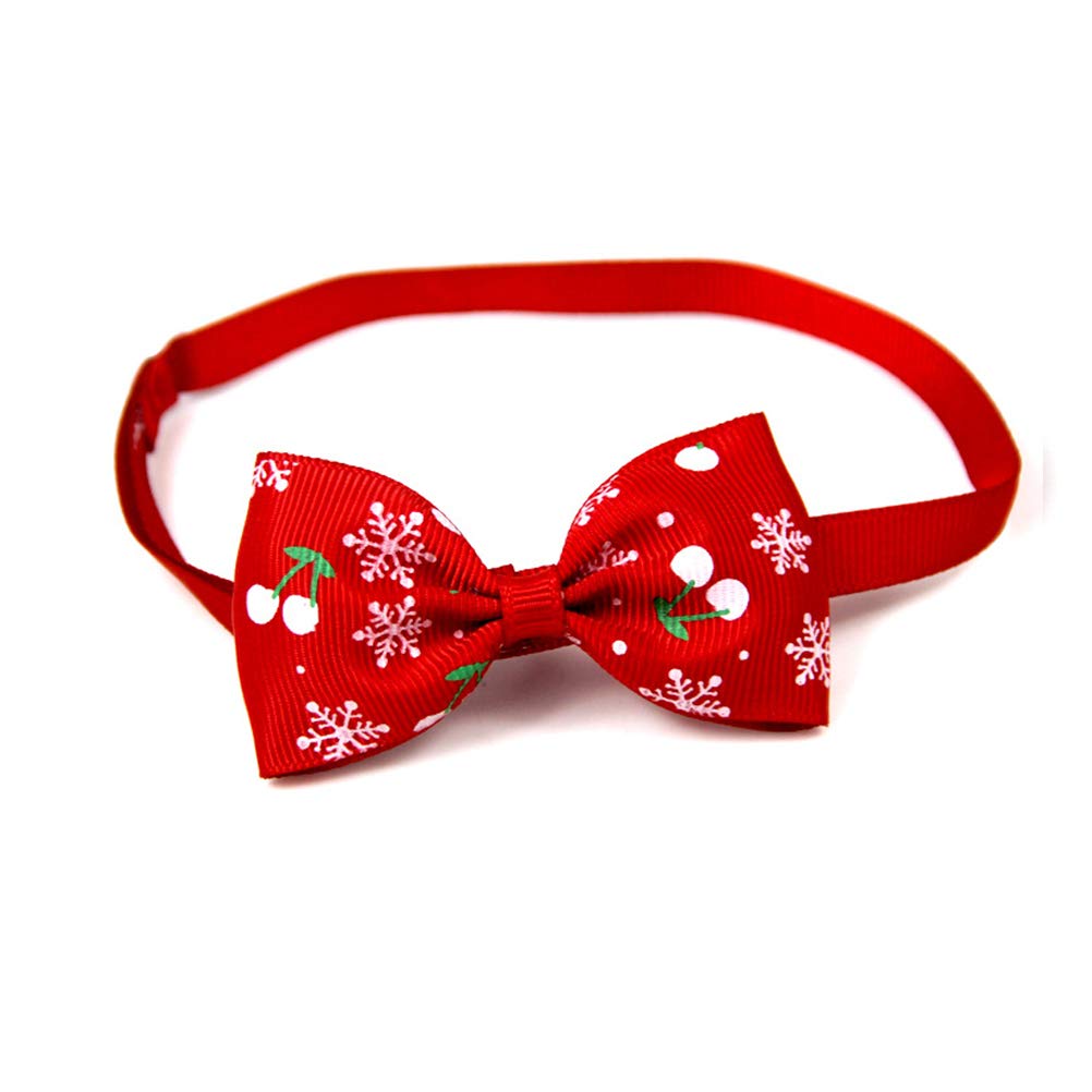 8Pcs Christmas Pet Dog Bow Ties - Adjustable Dog Collar Neckties for Small Medium Large Dogs - Festive Holiday Dog Accessories (Mixed Colors) - Perfect for Christmas Photos, Parties & Family Gatherings