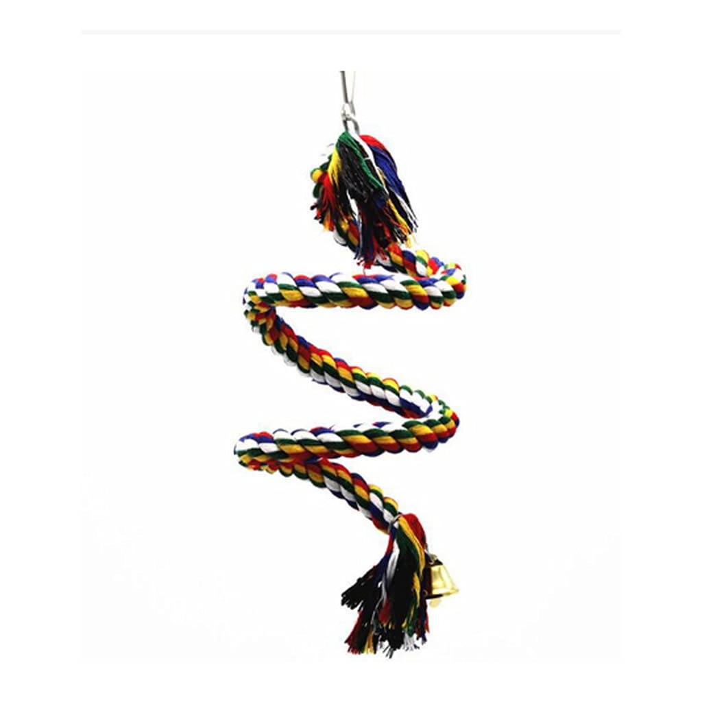 HMKGKJ Natural Cotton Parrot Chew Rope - Braided Bird Toy for Cockatiels, Budgies & Conures - Cage Hanging Swing & Training Accessory - Perfect for Chewing, Climbing & Playtime Enrichment