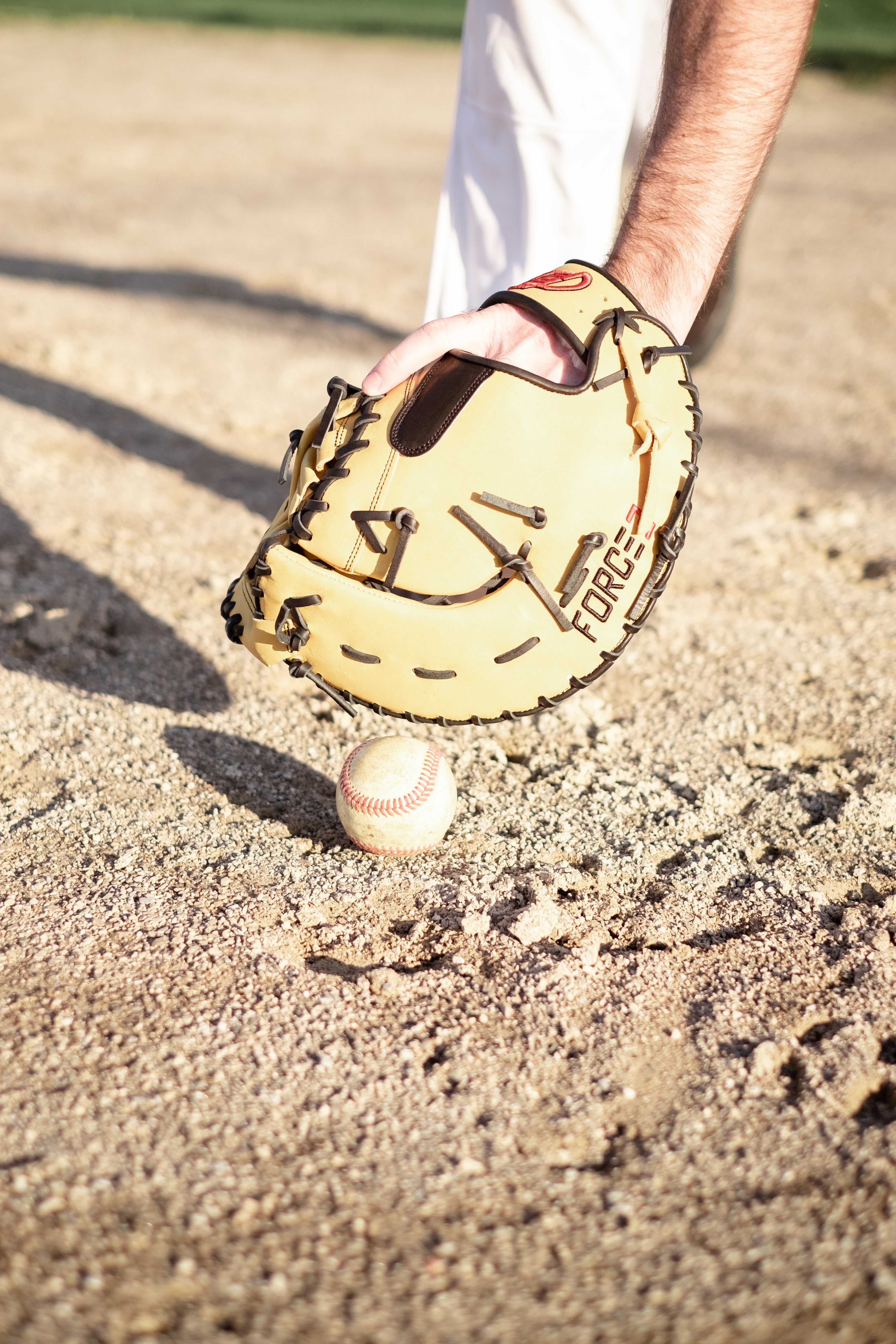 FORCE3 ELITE Series First Baseman's Baseball Glove - Premium Tan Leather for Professional & Amateur Players - Perfect for Training, Games & Fielding Practice