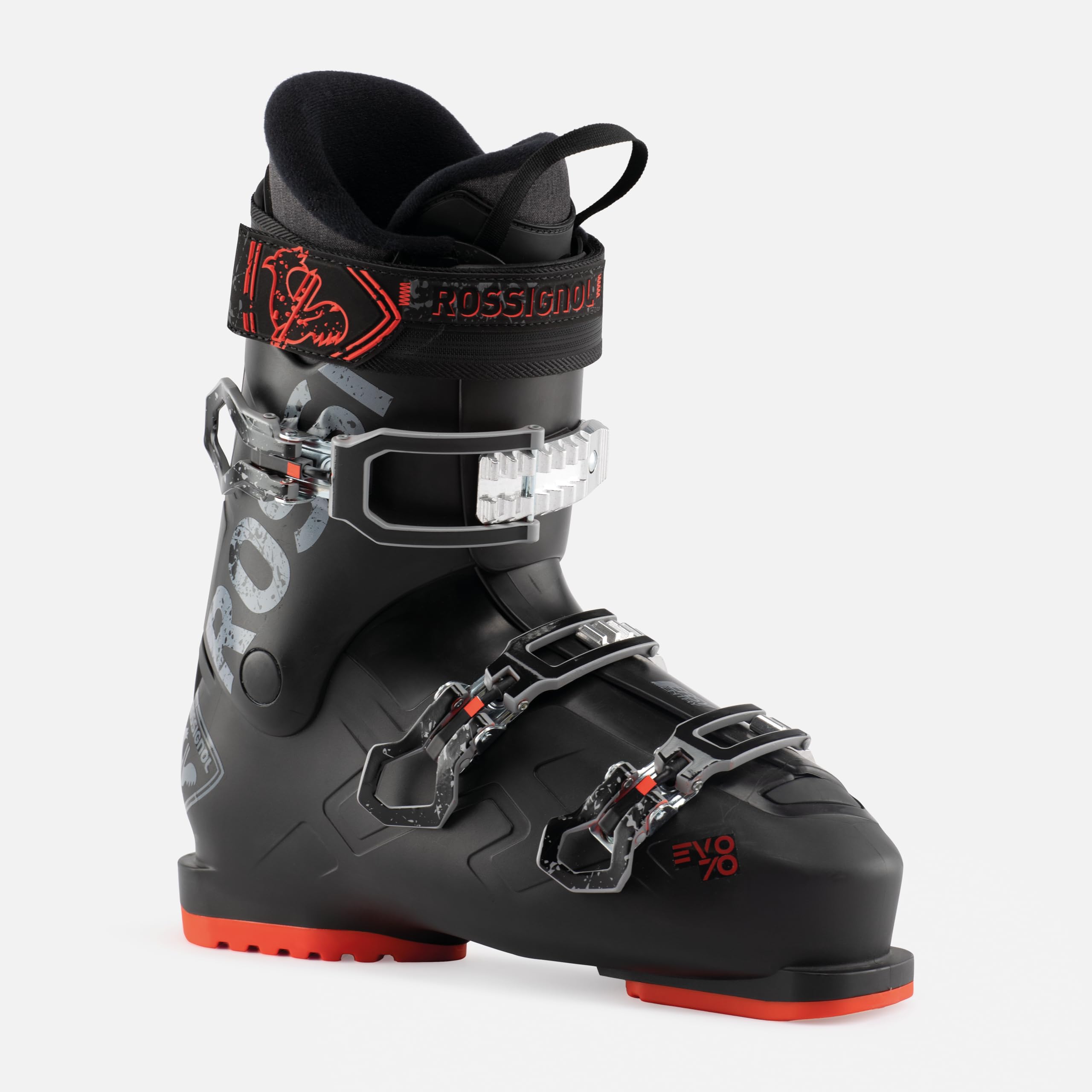 Rossignol Evo 70 Men's Ski Boots - Comfortable Relaxed Fit Snow Boots for All-Mountain Skiing - Perfect for Alpine & Backcountry Skiing - Black
