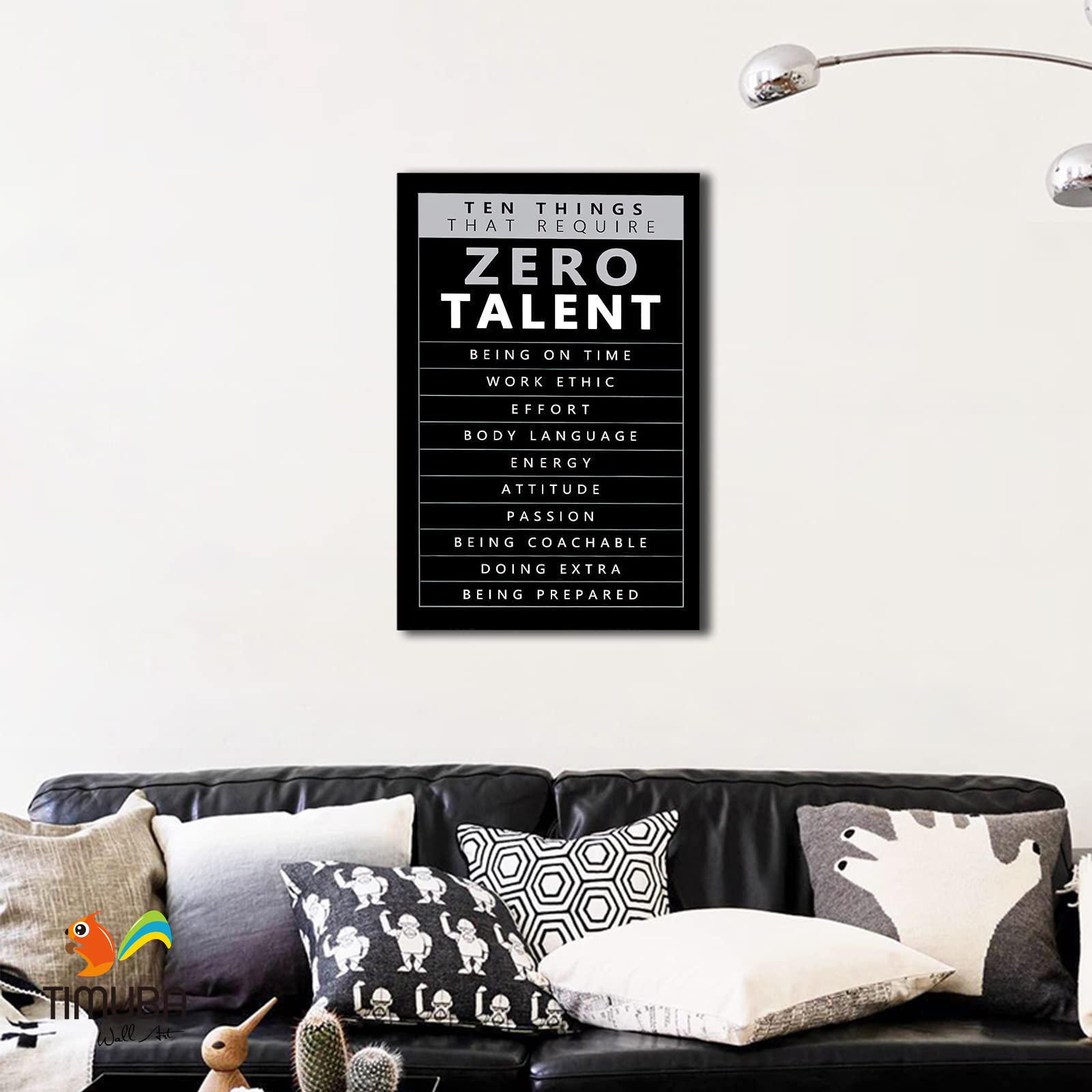 TIMUBA Motivational Canvas Wall Art - Inspirational Positive Quotes Framed Prints for Home, Office & Gym Decor - Large 18x24 Inch Ready-to-Hang Wall Artwork - Perfect for Living Room, Bedroom & Workspace