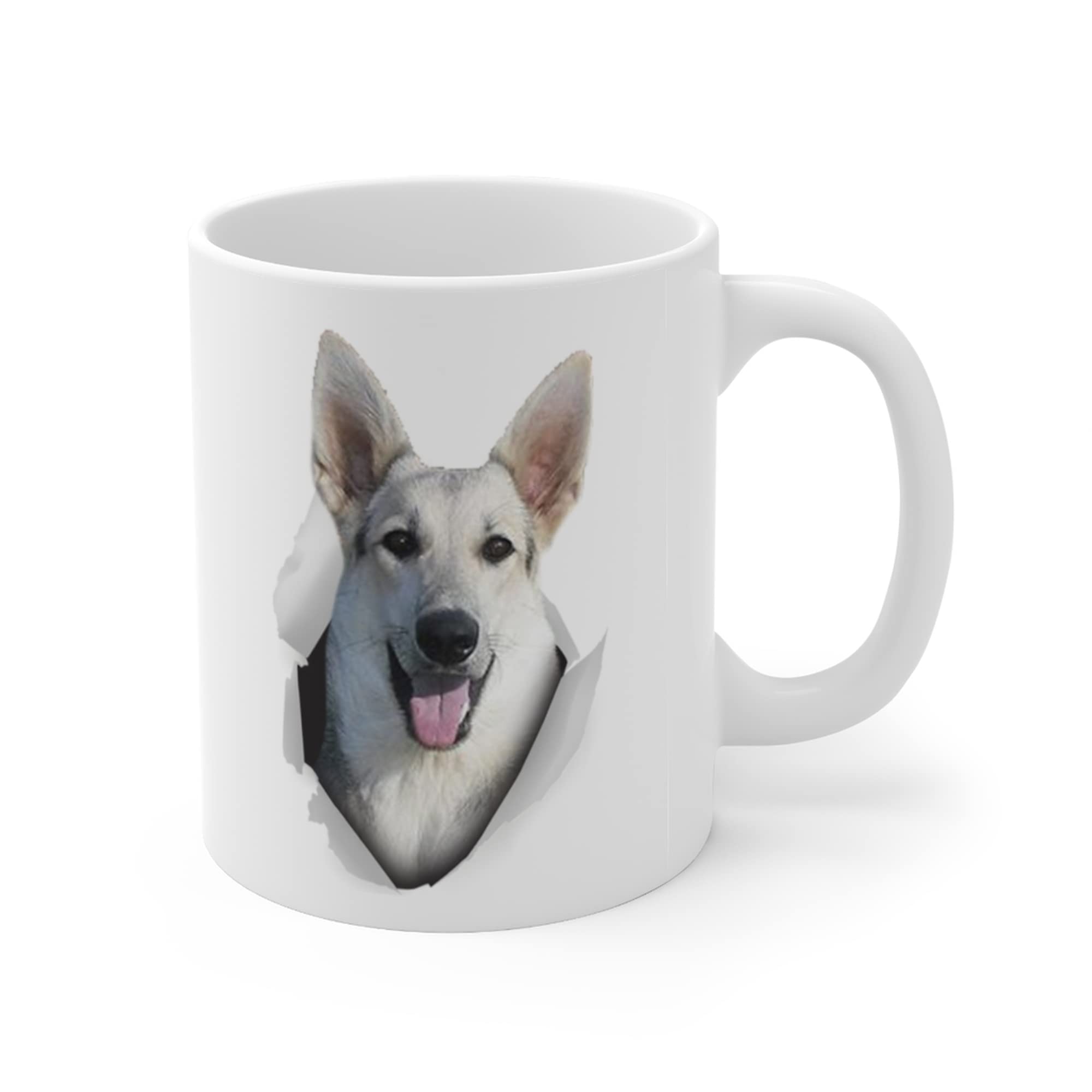 Funny German Shepherd Coffee Mug - 11oz White Ceramic Cup for Dog Lovers, Perfect Gift for Dog Moms & Dads - Christmas 2024 Gift Ideas - Great for Coffee, Tea & Office Use