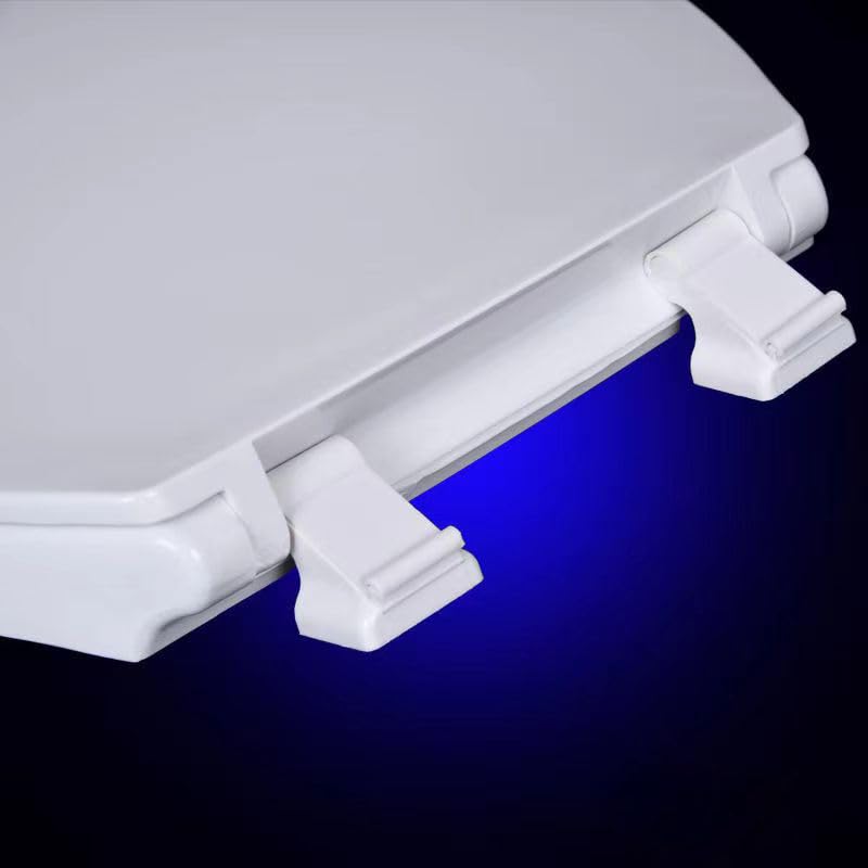 RecDec 2 Pack Universal Toilet Seat Hinges Replacement Kit with Bolts, Screws & Nuts - Durable White Plastic Bracket for Toilet Cover Lids - Perfect Bathroom WC Hardware Repair Solution for Home & Commercial Use