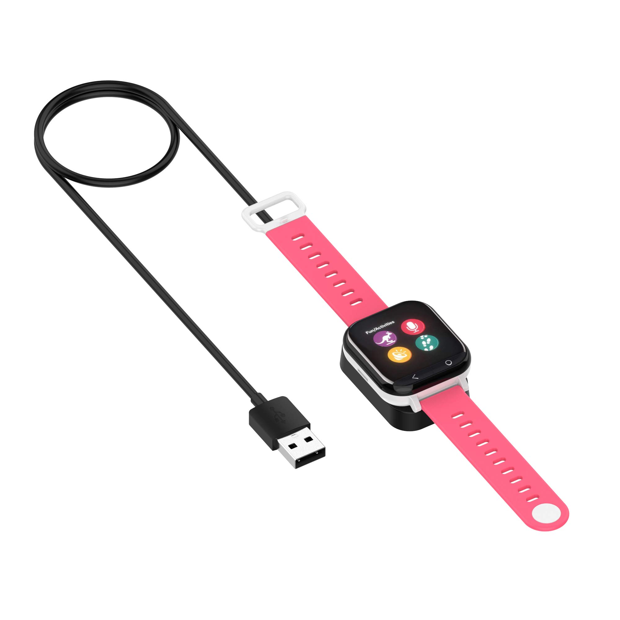 Original Title: Charging Cable Compatible with Verizon Gizmowatc/Gizmowatch Disney Edition Charger, 3.3ft Replacement USB Data Sync Fast Charging Dock for Verizon Gizmowatch SmartWatch (Black)    Optimized Title: **Verizon Gizmowatch & Disney Edition Fast Charging Cable - 3.3ft USB Sync Dock for Smartwatch (Black) | Replacement Charger for Kids' Activity Tracking & Daily Use**