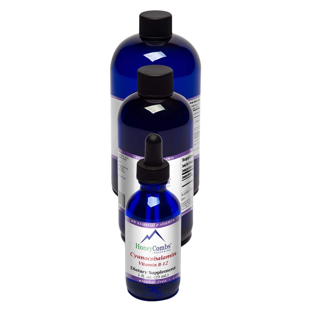 Premium Vitamin B12 Liquid Drops - 16 Fl Oz | Cyanocobalamin Supplement for Brain Function, Heart Health & Energy Boost | Alcohol-Free Formula for Skin, Nails & Hair Care | Perfect for Daily Wellness & Active Lifestyles
