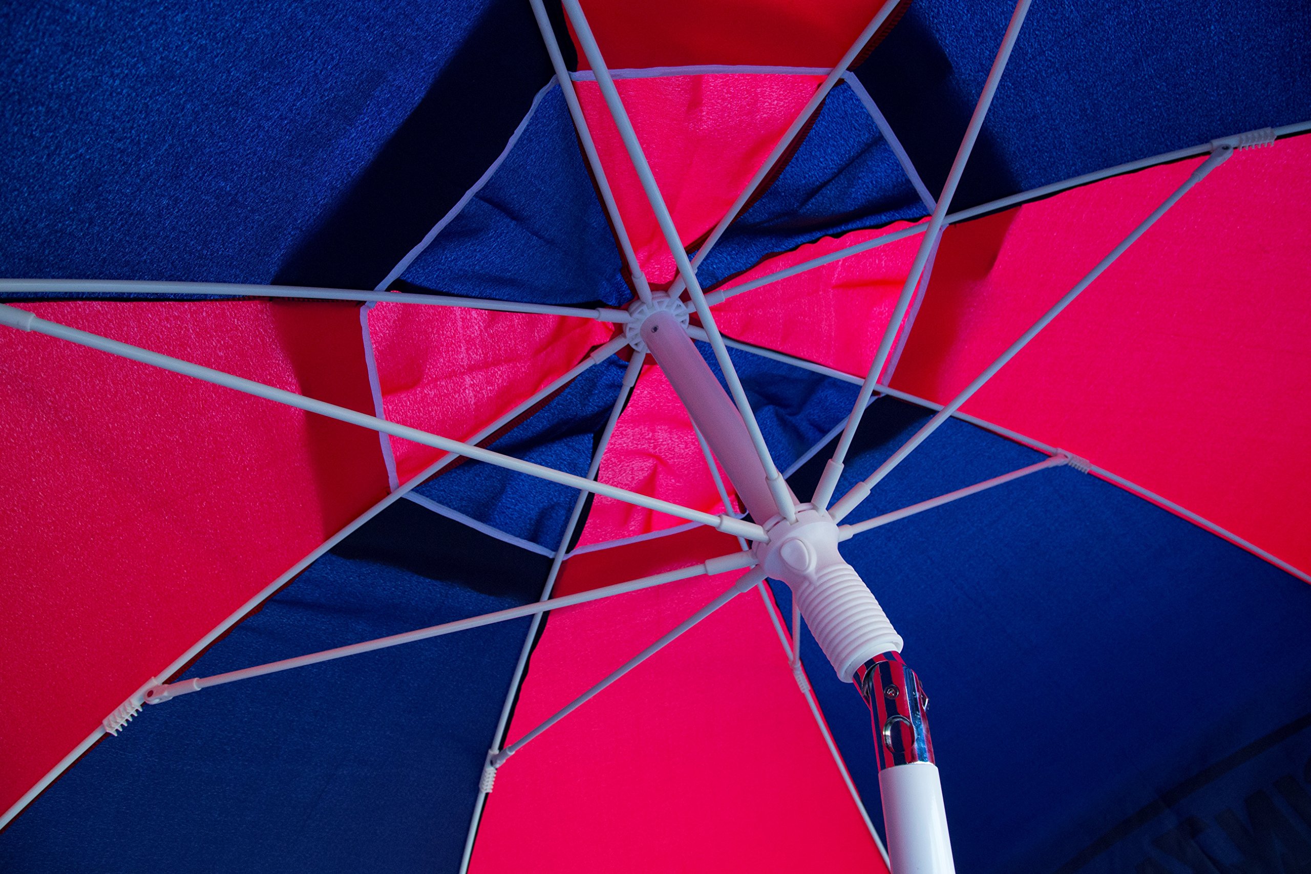 DestinationGear 1384 Cinzano Deluxe Beach & Patio Umbrella with Storage Bag - UV Protection, Windproof Outdoor Umbrella for Pool, Backyard, Garden & Beach Parties