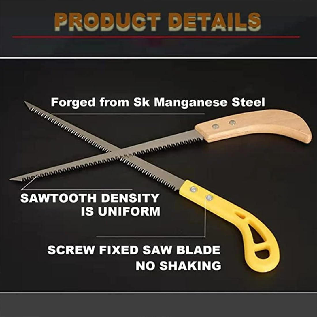 Flexaza 9 Inch Outdoor Portable Hand Saw - Sharp & Durable Folding Pruning Saw for Camping, Hiking, Gardening, Wood Cutting & Bushcraft Survival Tools