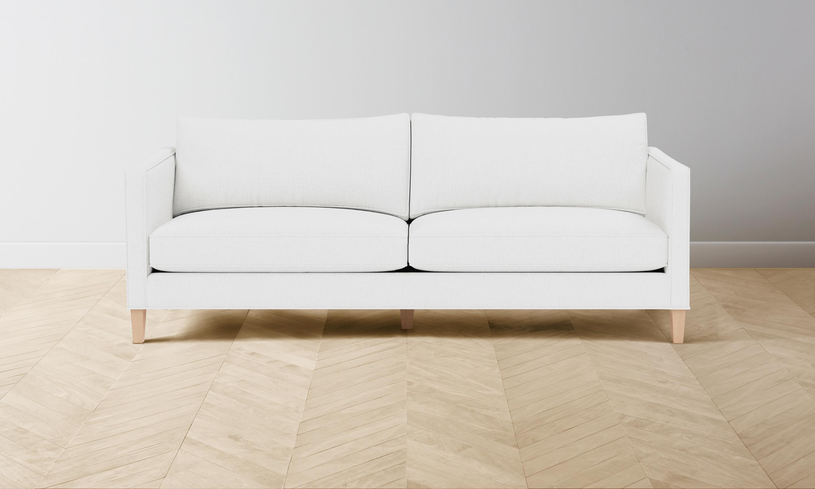 Crosby Sofa - Performance Linen Weave in Pure White | Modern Living Room Furniture for Home & Office Decor