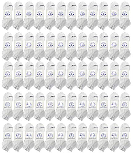 60 Pairs Kids White Size 6-8