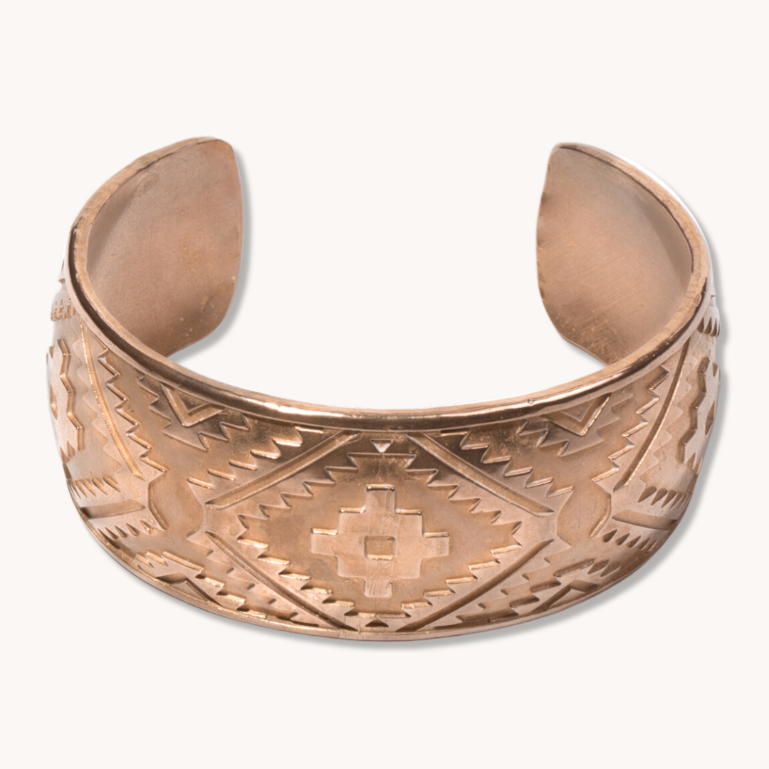 SkyWeaver Bronze Full Loom Cuff Bracelet - Handmade Boho Jewelry for Women, Adjustable Wristband for Everyday Wear, Perfect for Casual Outfits & Festival Fashion