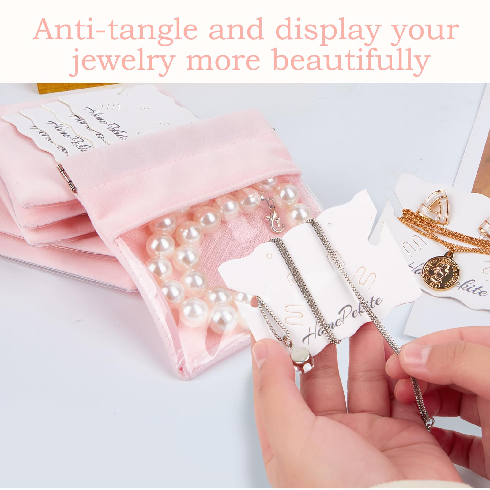 12 Pcs Travel Jewelry Organizer Set - Tangle-Free Clear Velvet Pouch for Necklaces, Rings & Jewelry Storage | Portable Jewelry Case for Women | Perfect Christmas Gift for Her | Great for Travel, Home Organization & Gifting