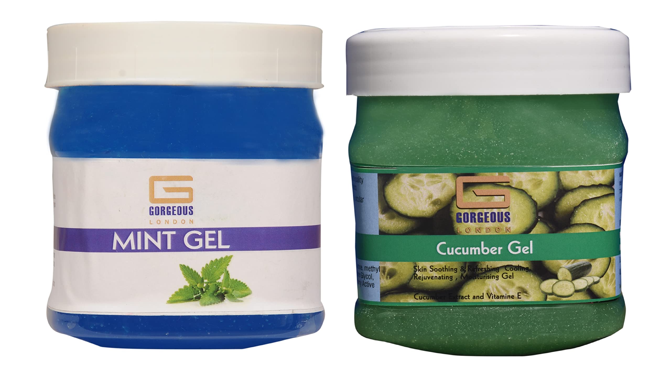 Premium London Diamond & Cucumber Gel Duo (2-Pack, 450ml Each) – Hydrating & Brightening Skincare Set for Glowing Complexion | Perfect for Daily Facial Care & Spa Nights