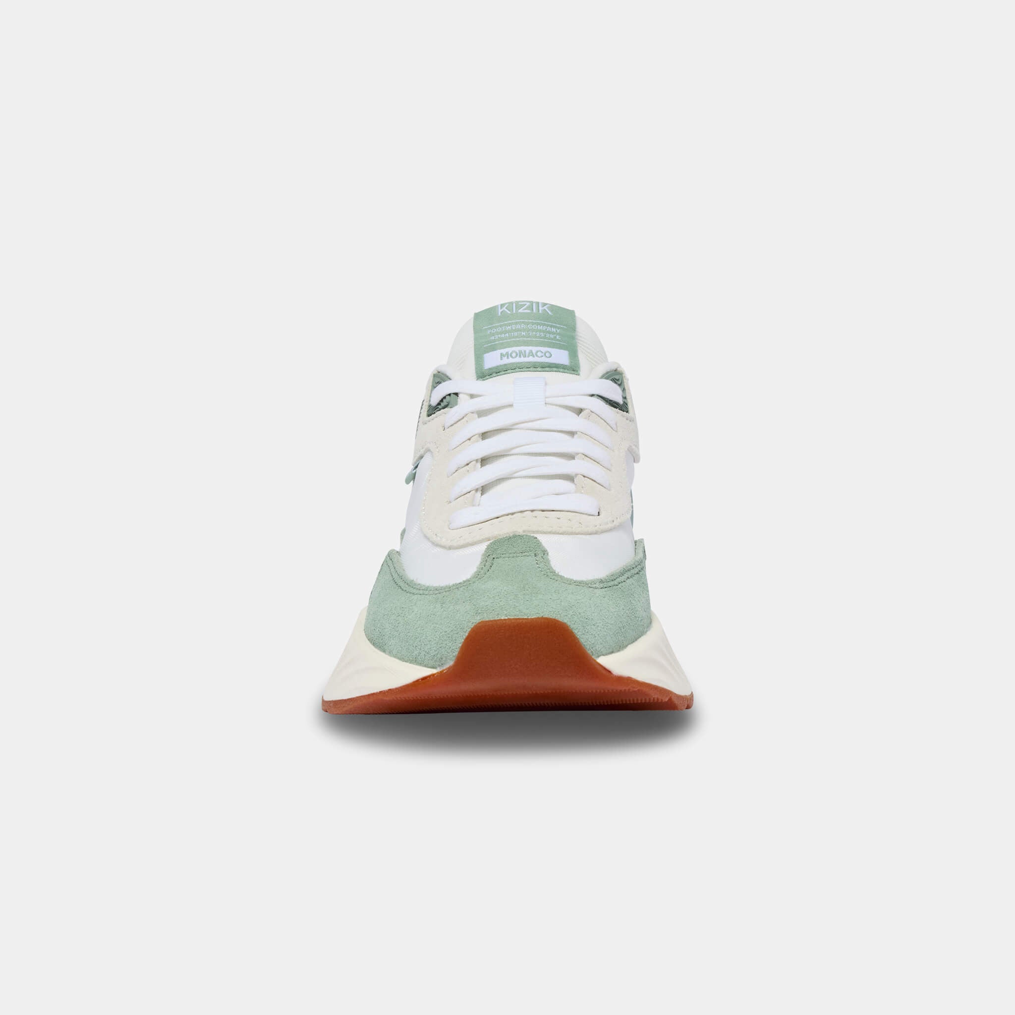 Women's Monaco Sneakers - White & Iceberg Green Athletic Shoes for Running, Walking & Casual Wear