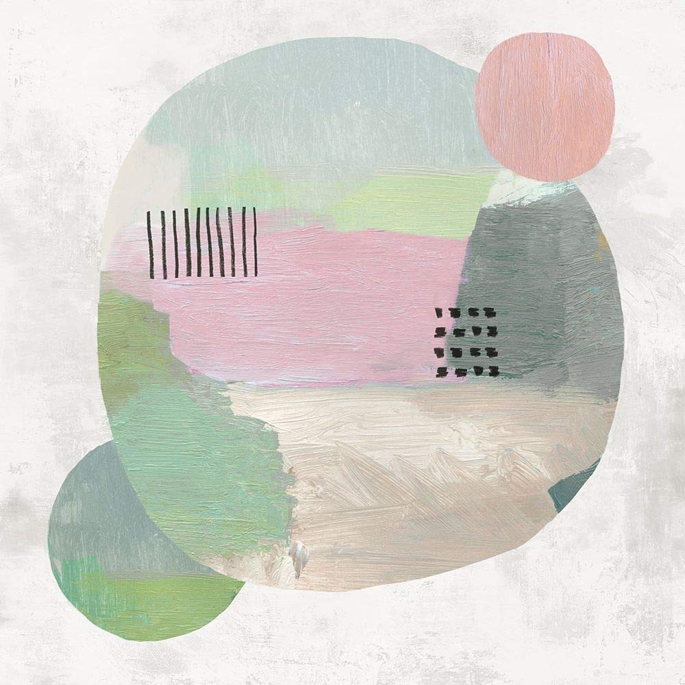 Tom Reeves Wool Circles I Art Poster Print - 12 x 12 Inches - Modern Abstract Wall Decor for Living Room, Bedroom & Office
