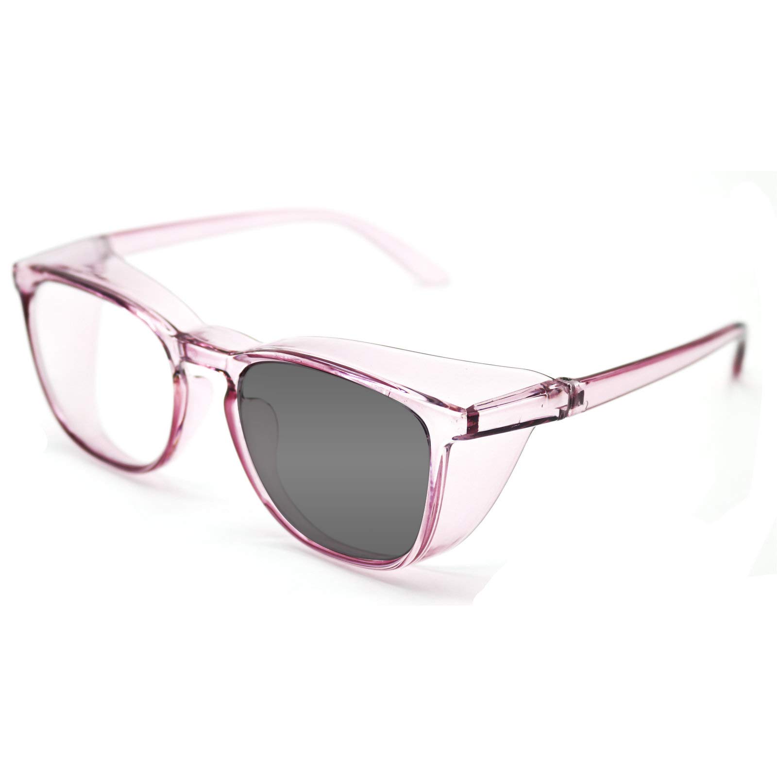 Women's Safety Glasses - Anti Blue Light Protective Goggles, Lightweight Clear Pink Eyewear for Work, Computer Use & DIY Projects