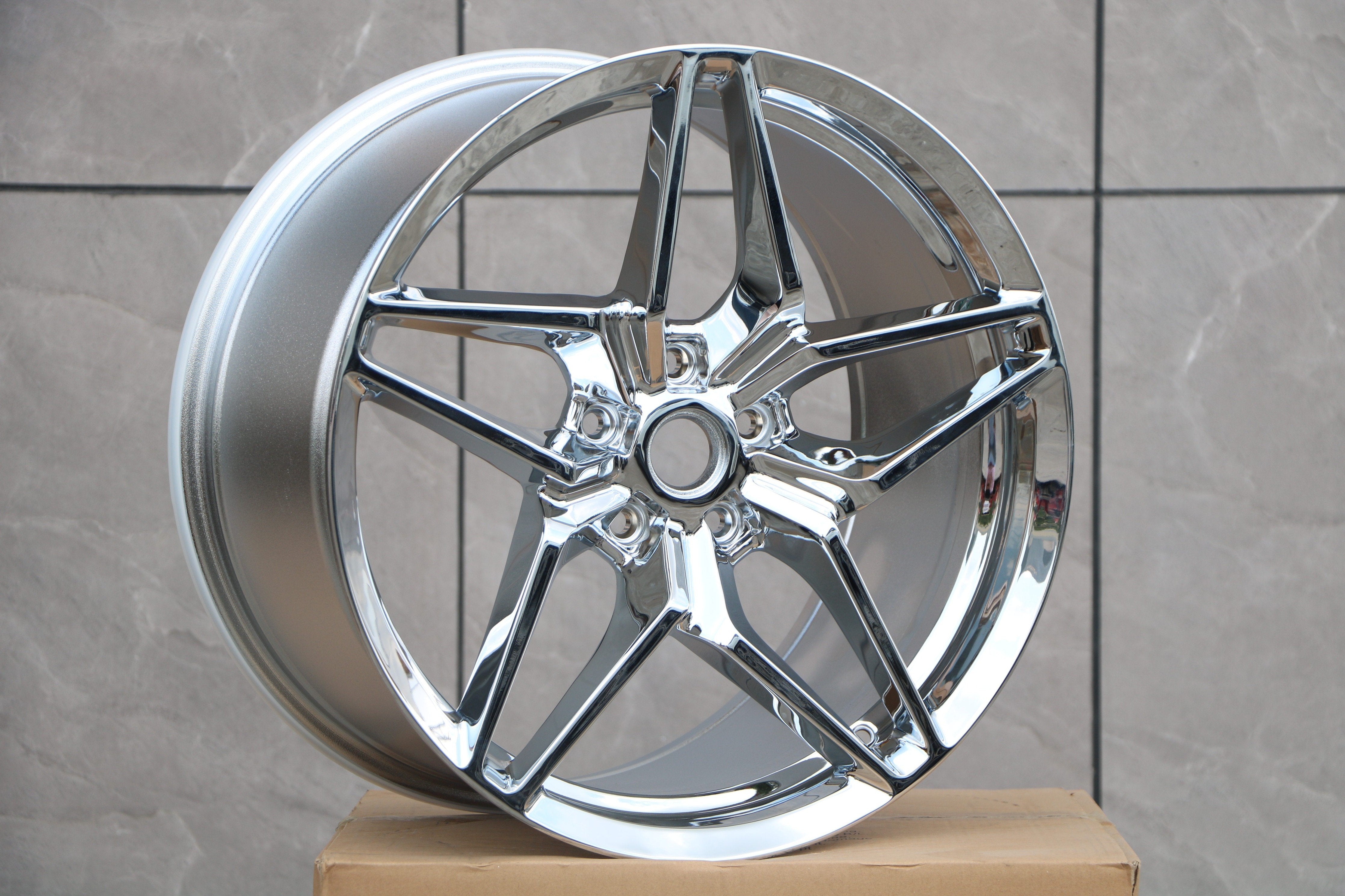 19/20 ZR1 Style Wheels for Chevy Corvette C6 & C7 - High Performance Alloy Rims - Perfect for Street Racing & Car Shows