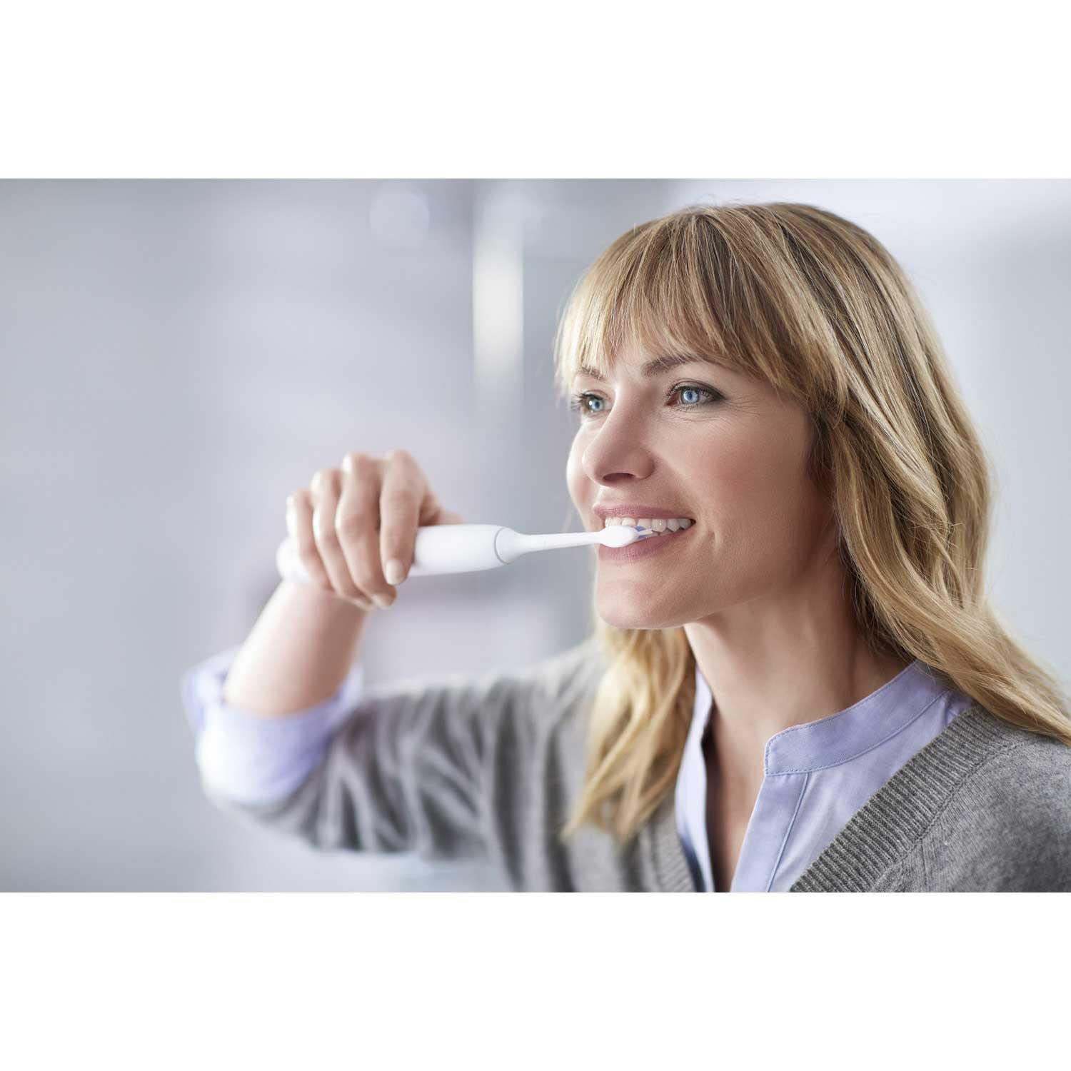 PHILIPS Sonicare 6100 ProtectiveClean Rechargeable Electric Toothbrush - 2 Pack White - Advanced Plaque Removal & Gum Care - Perfect for Travel & Family Oral Hygiene