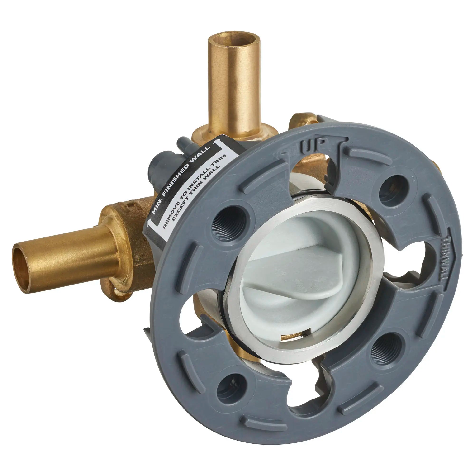 Flash® Shower Rough-In Valve with Stub Outs - Brass Plumbing Kit for Bathroom Remodel & New Construction - Perfect for DIY Shower Installations