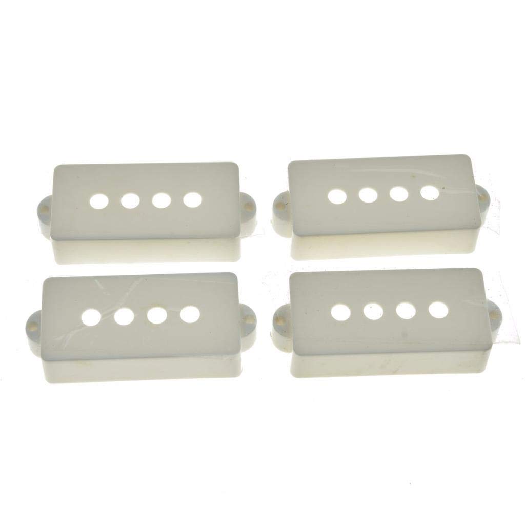 Dopro 4-Pack White Precision Bass Pickup Covers for 4-String P Bass - Perfect for Recording, Live Performances & Guitar Protection