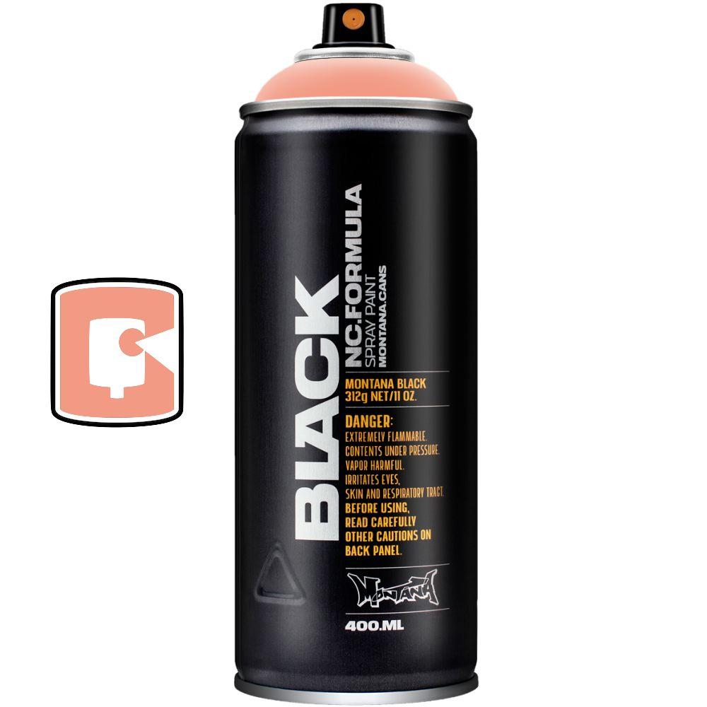 Mr. Crab 400ML Montana Black Spray Paint - High-Quality Graffiti & DIY Art Supplies for Walls, Furniture, and Metal Projects