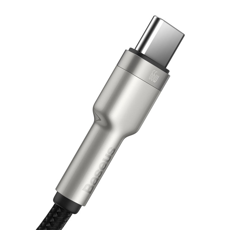Baseus Premium Cafule Series 2M USB to Type C Fast Charging Cable - 66W High Speed Metal Cable for Smartphones, Tablets & Laptops - Perfect for Home, Office & Travel