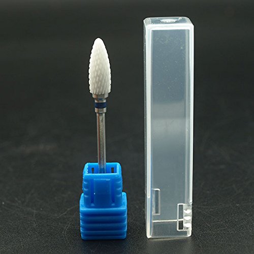 EasyNail 26 Types Super White Ceramic Nail Drill Bit Set - Electric Manicure Machine Accessories for Professional & Home Use - Cuticle Remover, Nail Art Tools - Perfect for Salon, DIY Nail Care & Pedicure
