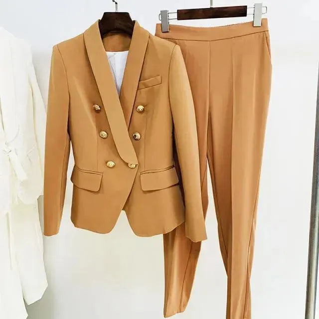 Stylish Women's Lapel Pantsuits - Professional Office Wear & Formal Business Attire for Career Women