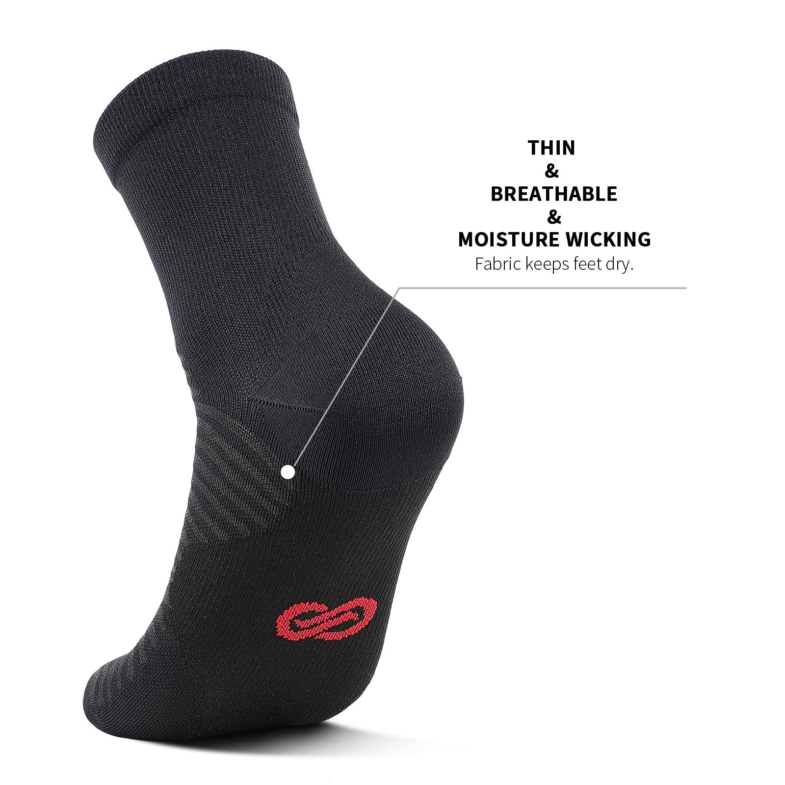 GECKOMAN x PAPLUS Athletic Quarter Socks - 2 Pairs Pack - Breathable Sports Socks for Running, Gym & Casual Wear