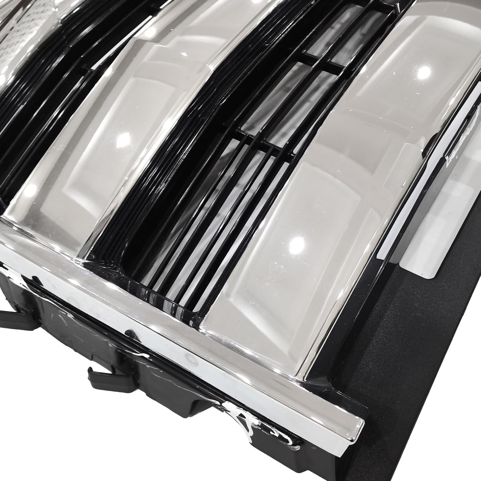 2015-2017 Ford F150 F-150 Upper Front Bumper Grille - Chrome ABS Plastic Mesh Hood Grill Replacement | Perfect for Off-Roading & Truck Customization