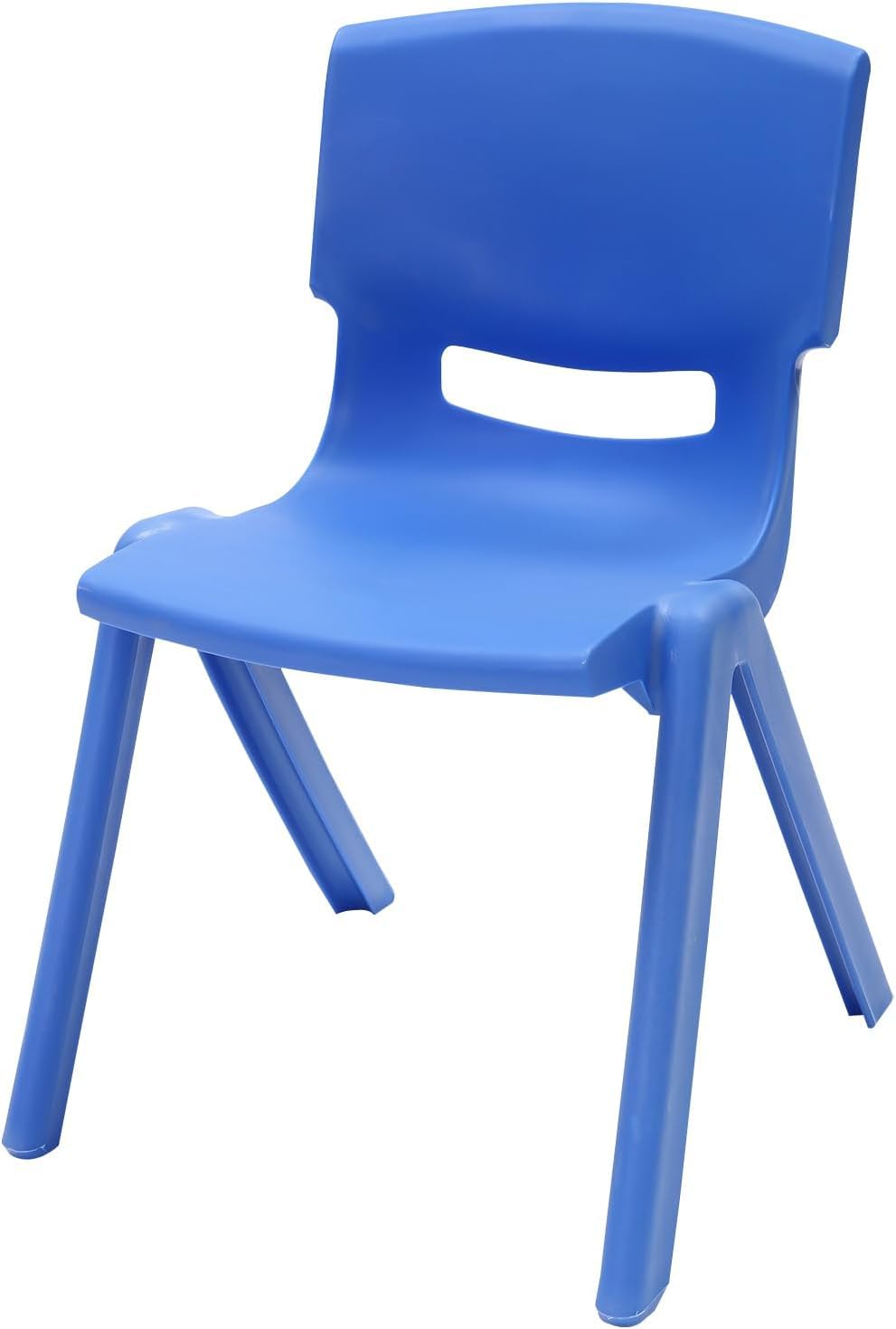 6 Pack Colorful Stackable Plastic Kids School Chairs - 21 Inch Seat Height, Durable Classroom Chairs for Kindergarten & Preschool Learning - Perfect for Classrooms, Playrooms & Homeschooling Activities