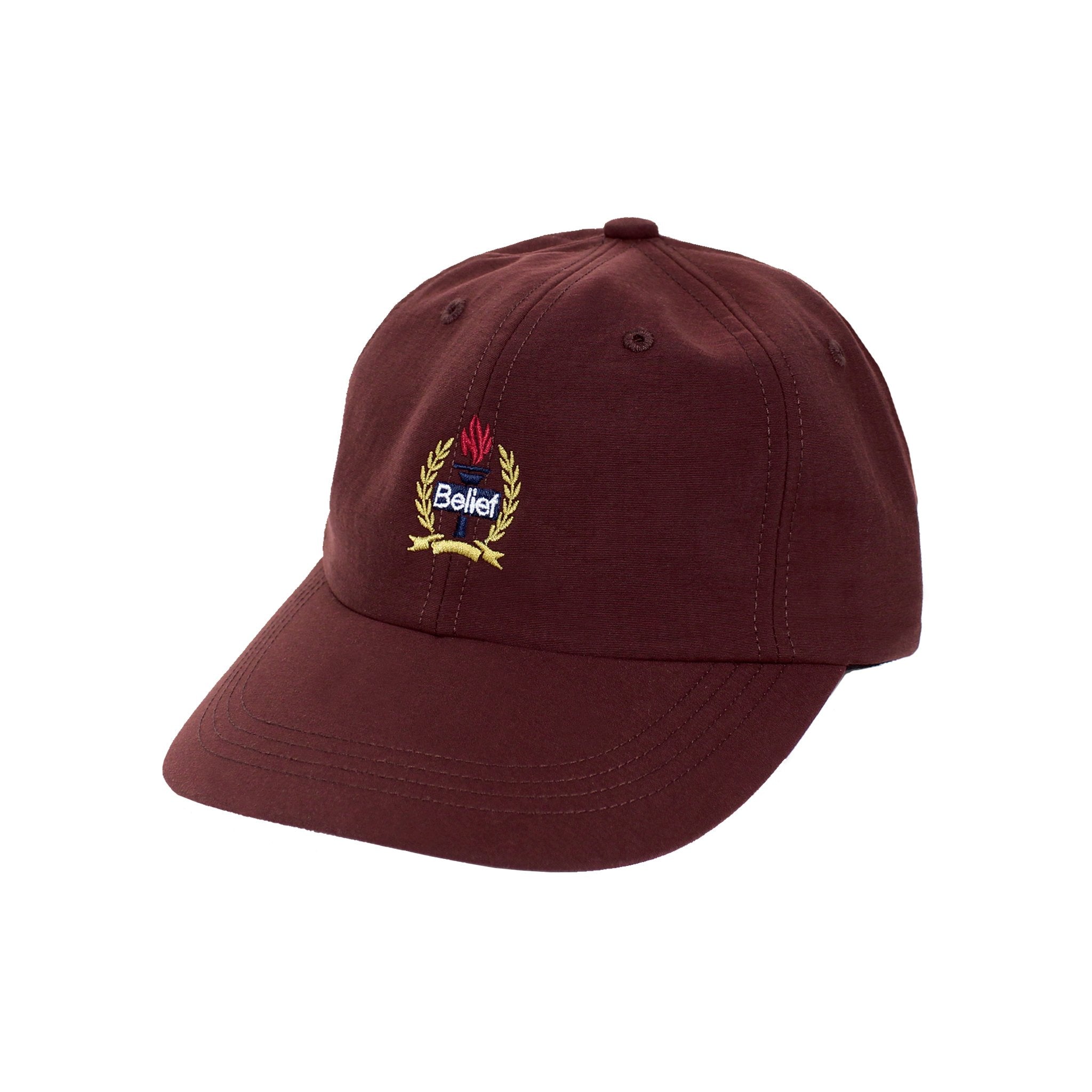 Belief NYC Liberty 6 Panel Baseball Cap - Stylish Burgundy Dad Hat for Men & Women - Perfect for Casual Outfits, Streetwear & Outdoor Activities