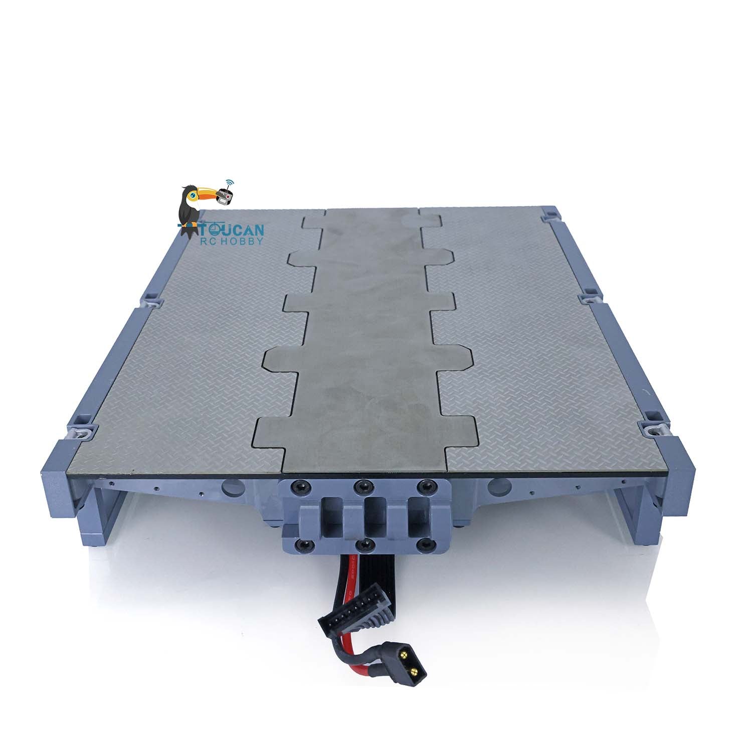 NOOXION 1/14 Scale Broshuis 2+5 Axle Metal Heavy Duty Flatbed Trailer Module - Compatible with TAMIYA RC Tractor Trucks, Remote Control Excavators & Loader Models - Perfect for Construction Simulation & RC Truck Hauling Scenes