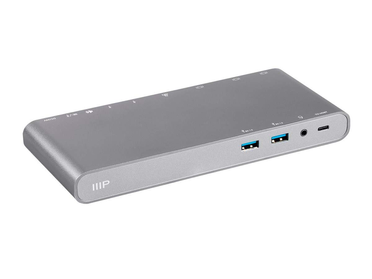 Monoprice USB-C Dual Monitor Docking Station for Laptops - 100W Power Delivery, 4K@30Hz, MST Support, USB-C Cable, 3.5mm Audio - Compatible with Windows, MacOS, Chrome OS & Linux - Perfect for Home Office & Remote Work Setup