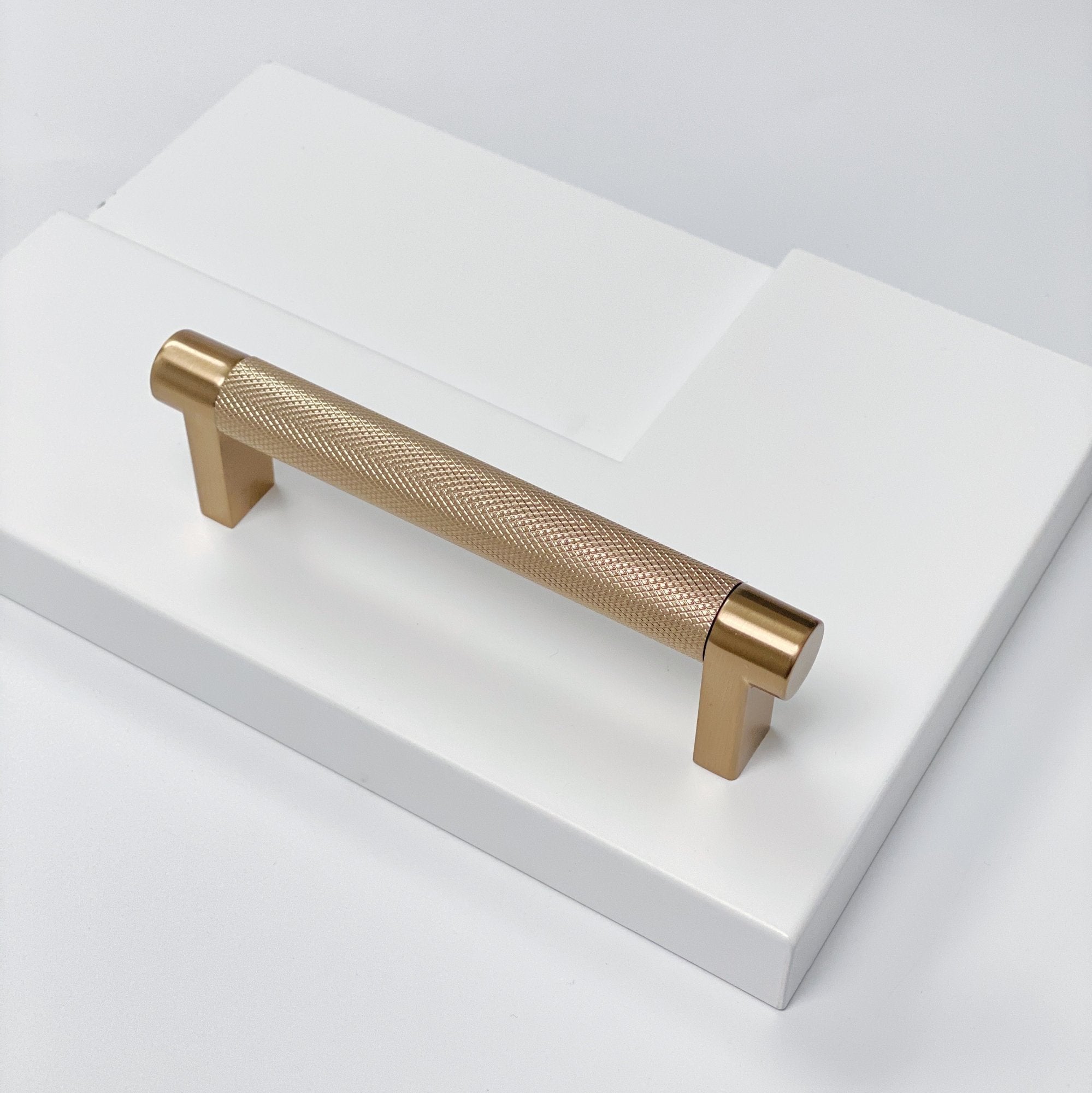 Premium Knurled Select Champagne Bronze & Nickel Drawer Pulls - Elegant Cabinet Handles for Kitchen, Bathroom & Furniture Upgrade