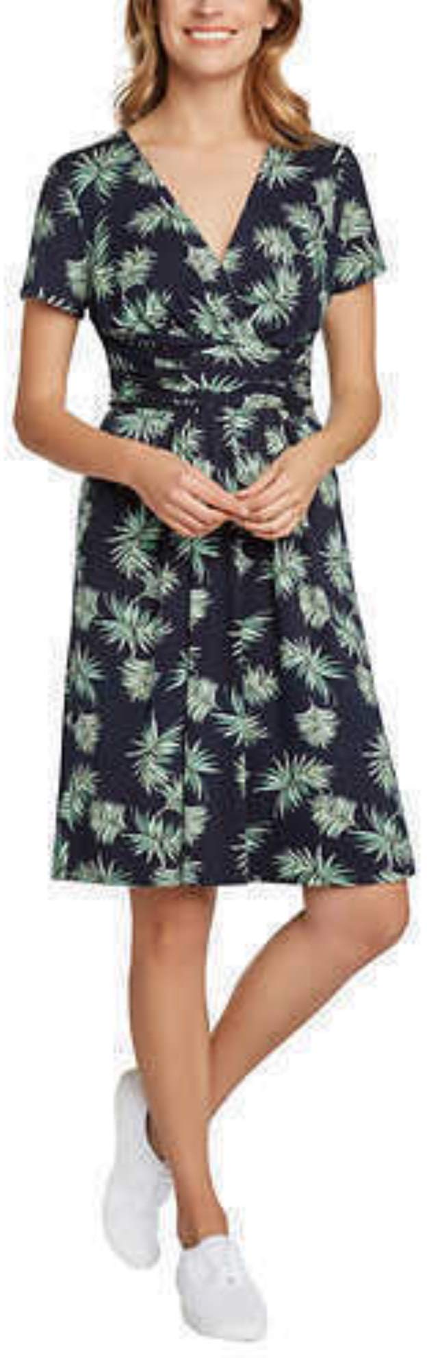 Matty M Women's Faux Wrap Dress - Large Size for Work & Party