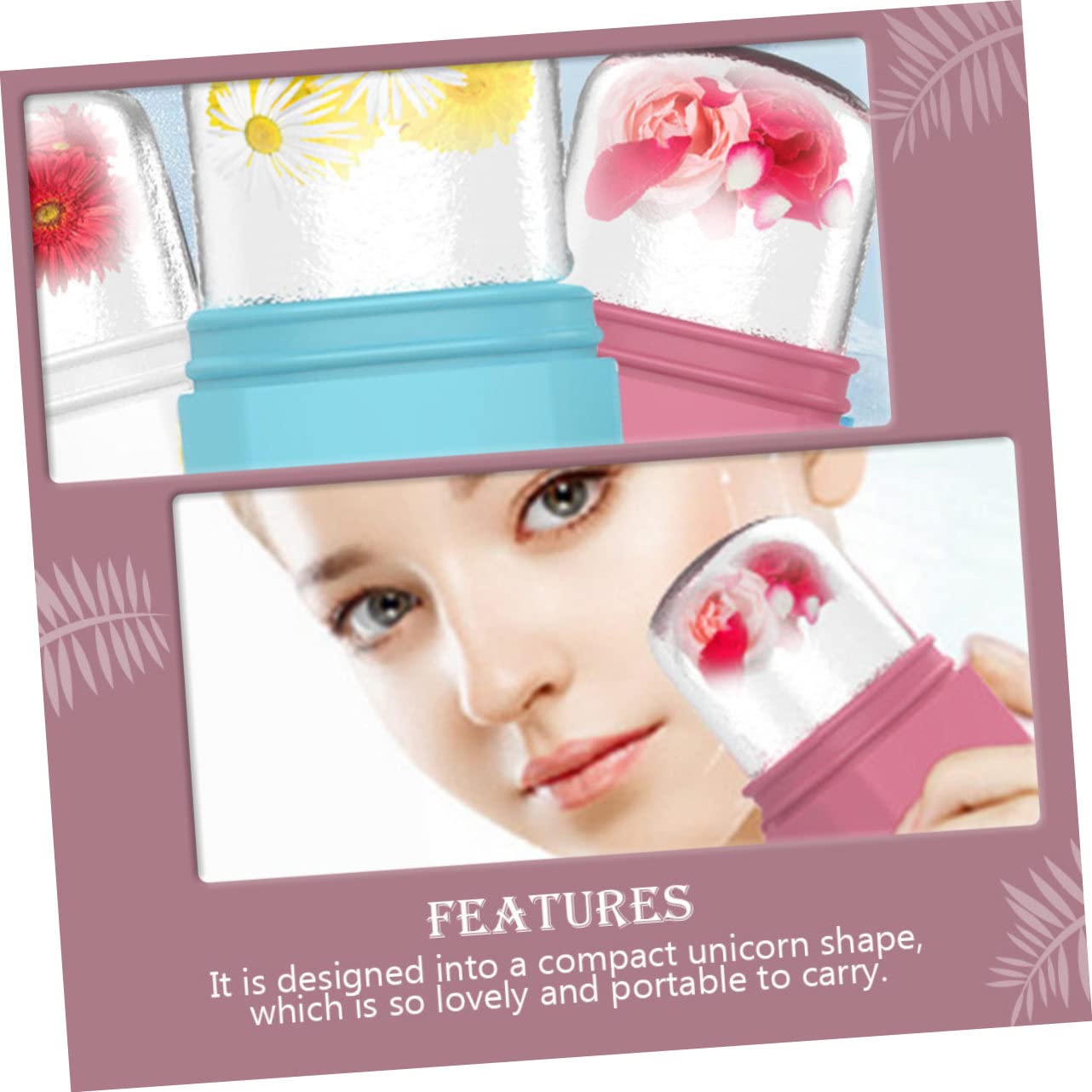 Unicorn Ice Roller for Face - Silicone Ice Face Massager & Beauty Tool with Ice Tray - Reduce Puffiness, Soothe Skin & Refresh Eyes - Perfect for Morning Routine & Post-Workout Skin Care