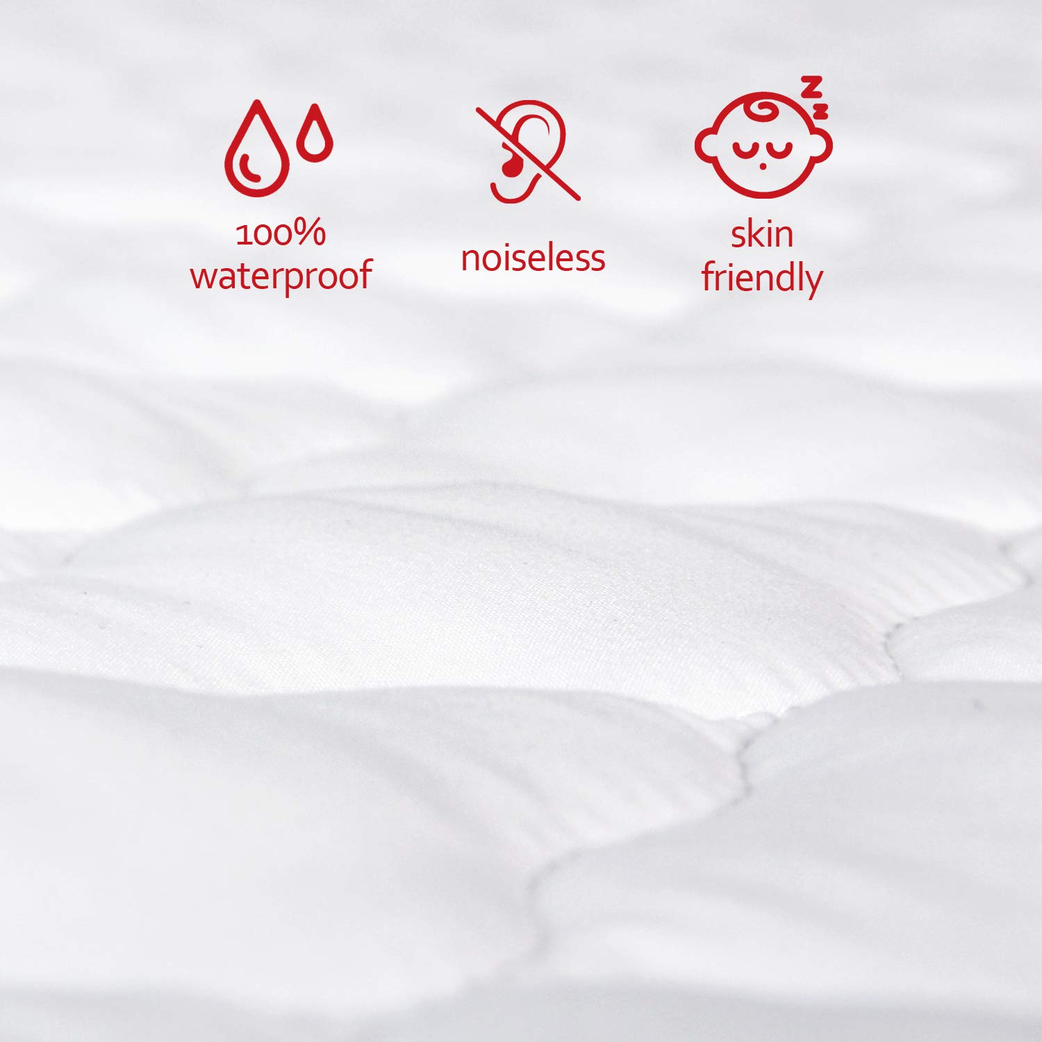 Waterproof Pack and Play Sheets 2-Pack with Soft Cotton Mattress Pad - Perfect for Baby Crib, Travel & Daycare Use