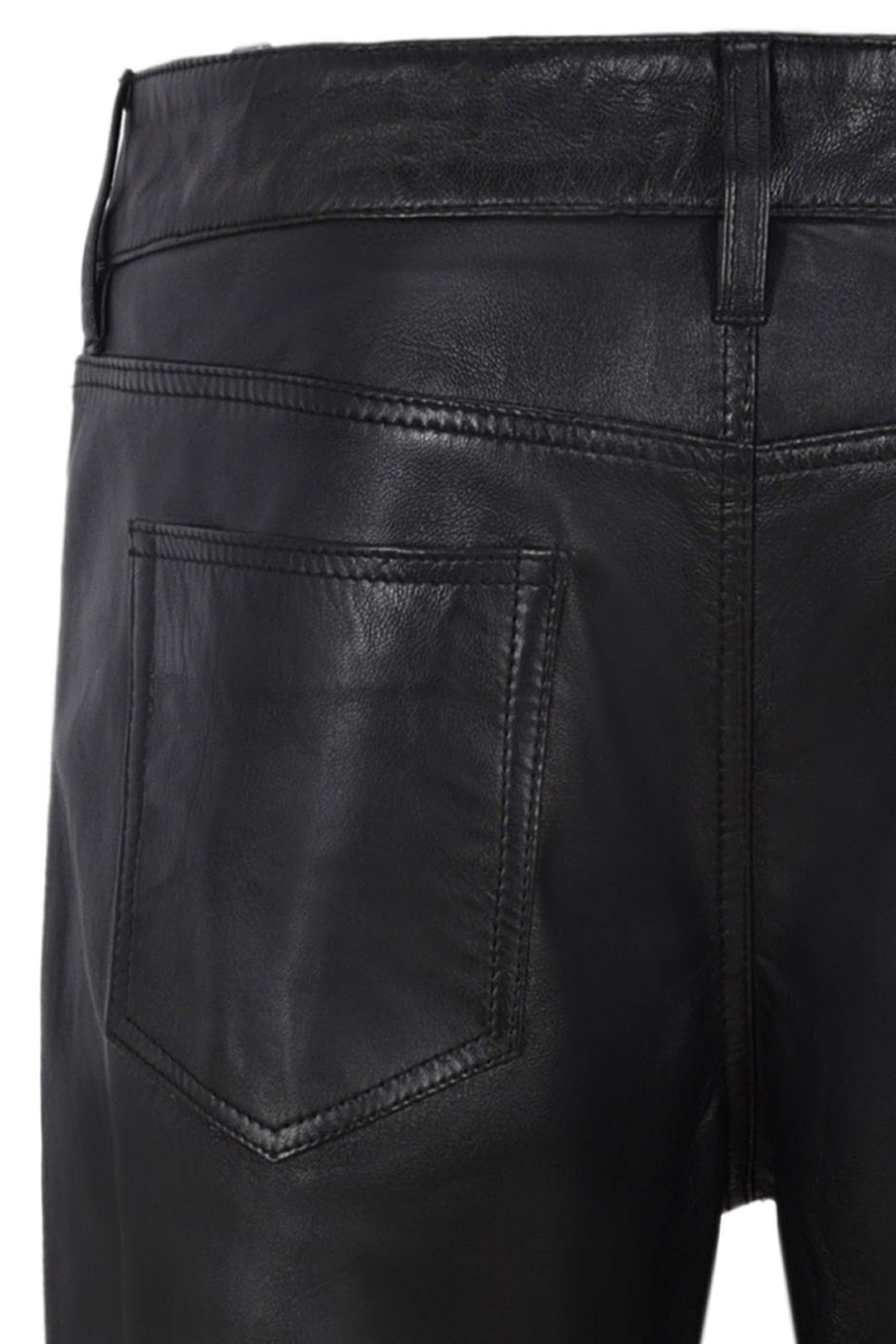 Women's Black Leather Biker Jeans - Real Lambskin Skinny Pants with Sweat-Wicking Comfort | Perfect for Motorcycle Riding, Night Out & Streetwear Fashion